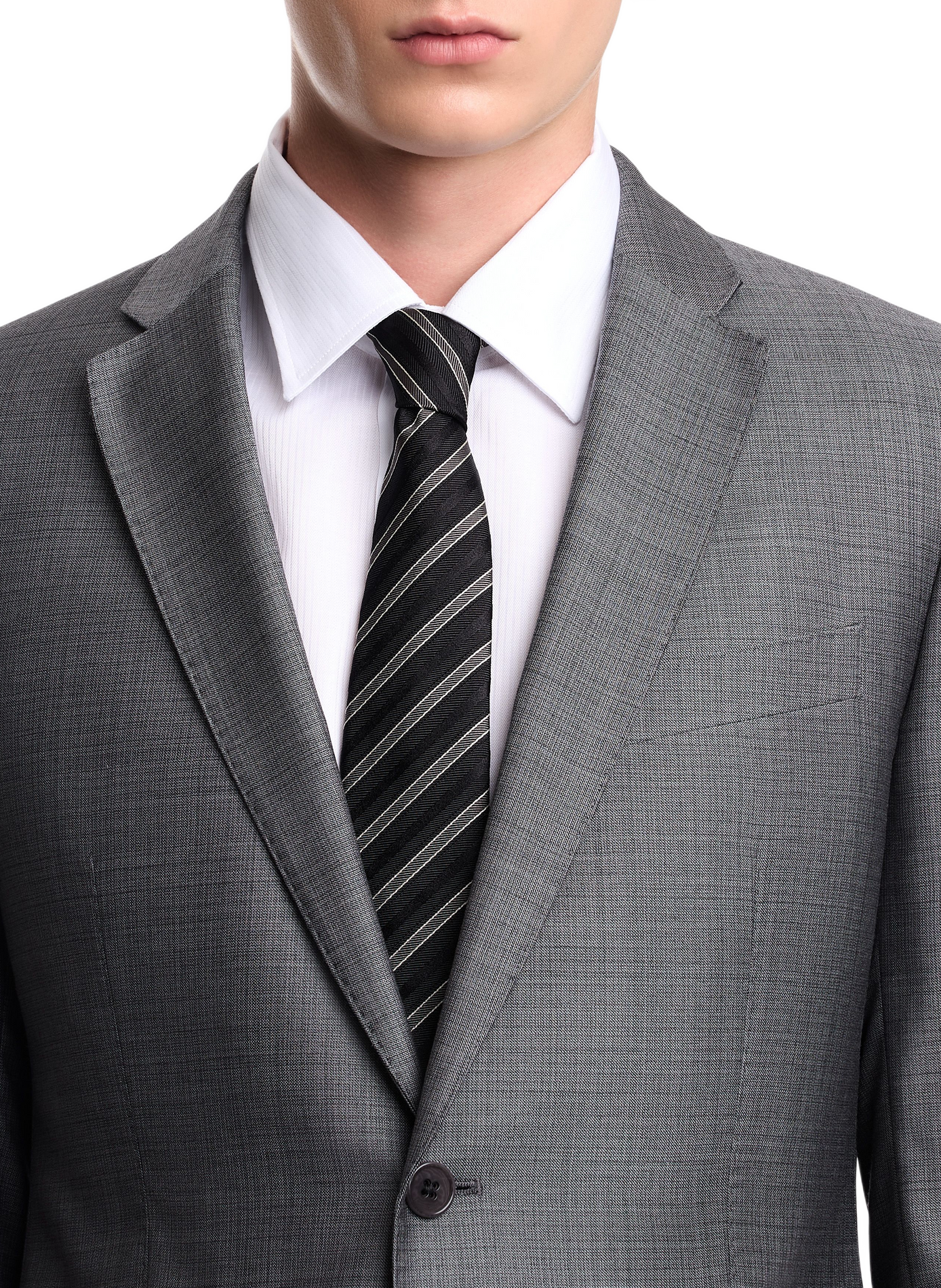 Striped silk tie EMPORIO ARMANI Black