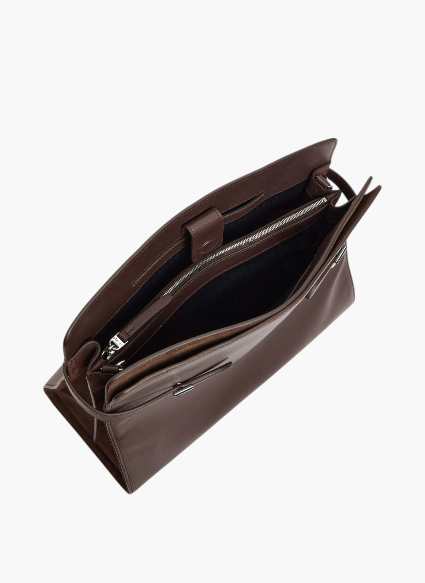 Sac porté épaule modèle maxi emie en cuir lisse et nubuck LE TANNEUR Marron
