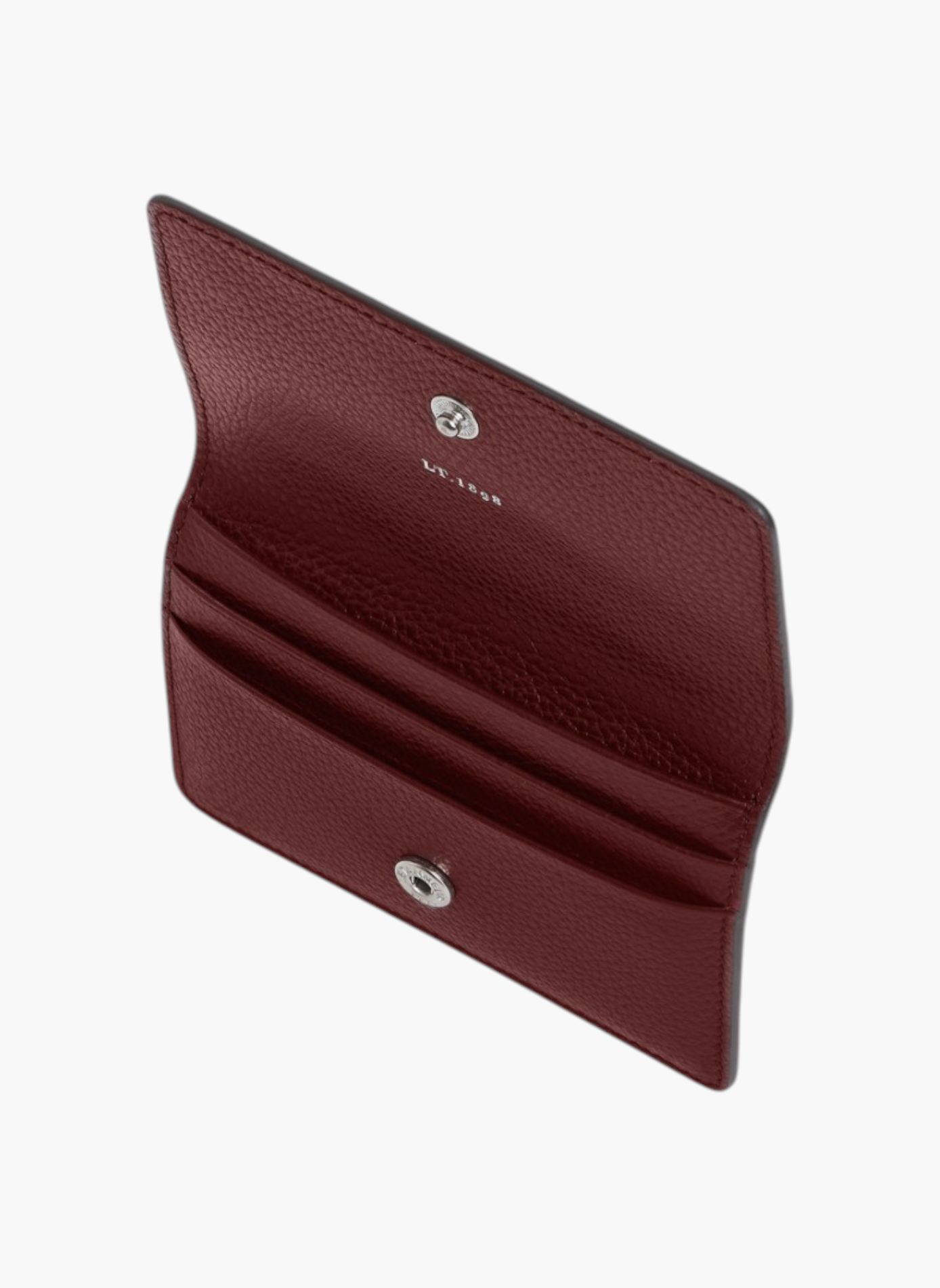 Petit porte cartes à rabat louison en cuir grainé LE TANNEUR Rouge
