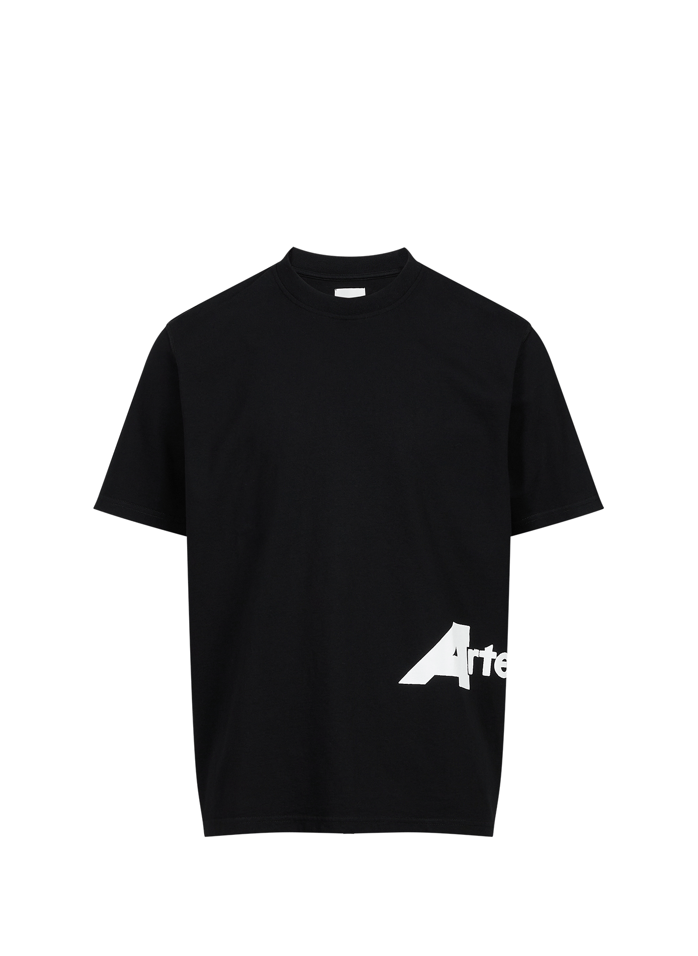 Straight round-neck t-shirt in screen-printed cotton. ARTE ANTWERP Black