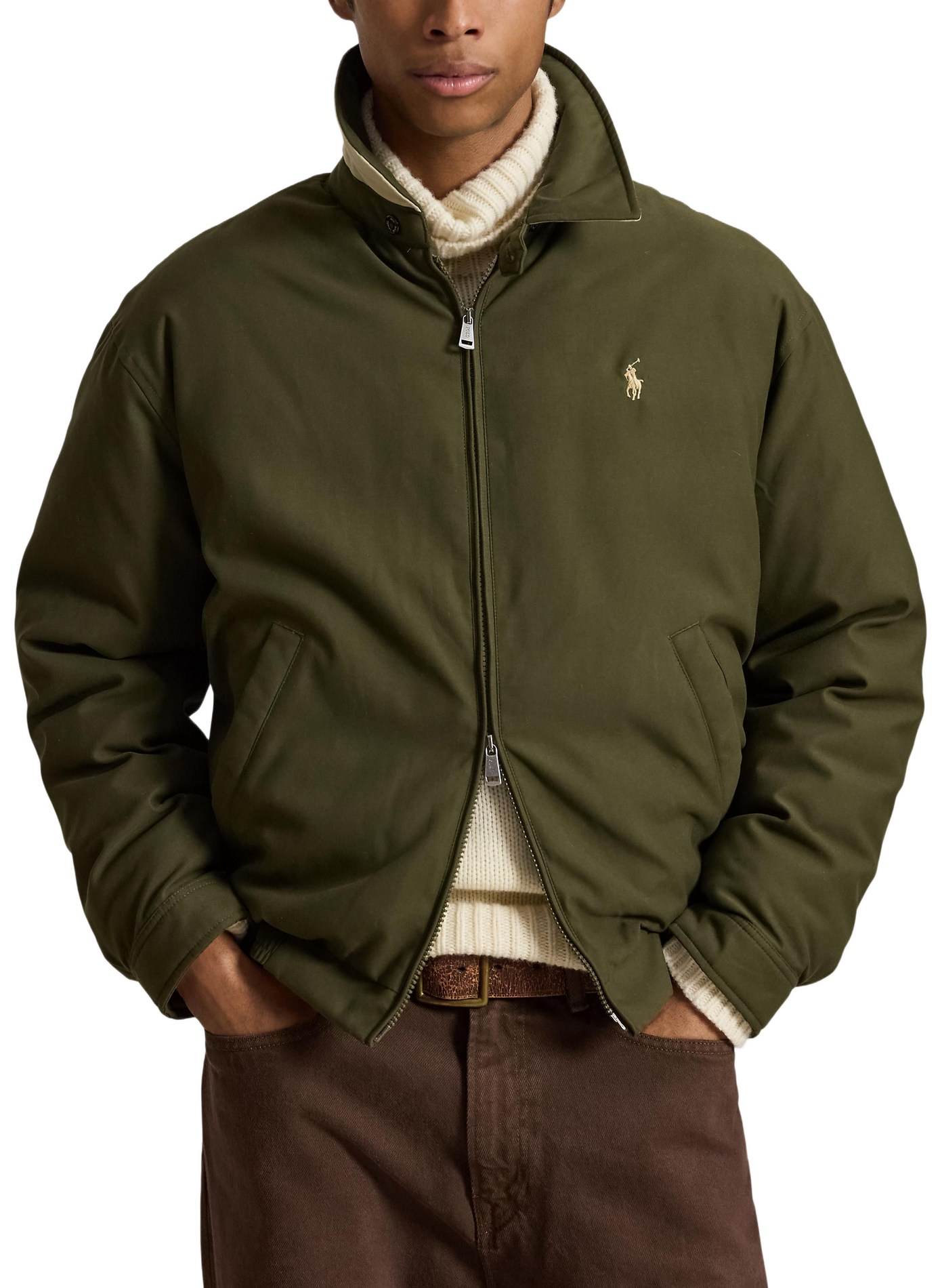 Straight jacket with notched lapels POLO RALPH LAUREN Green