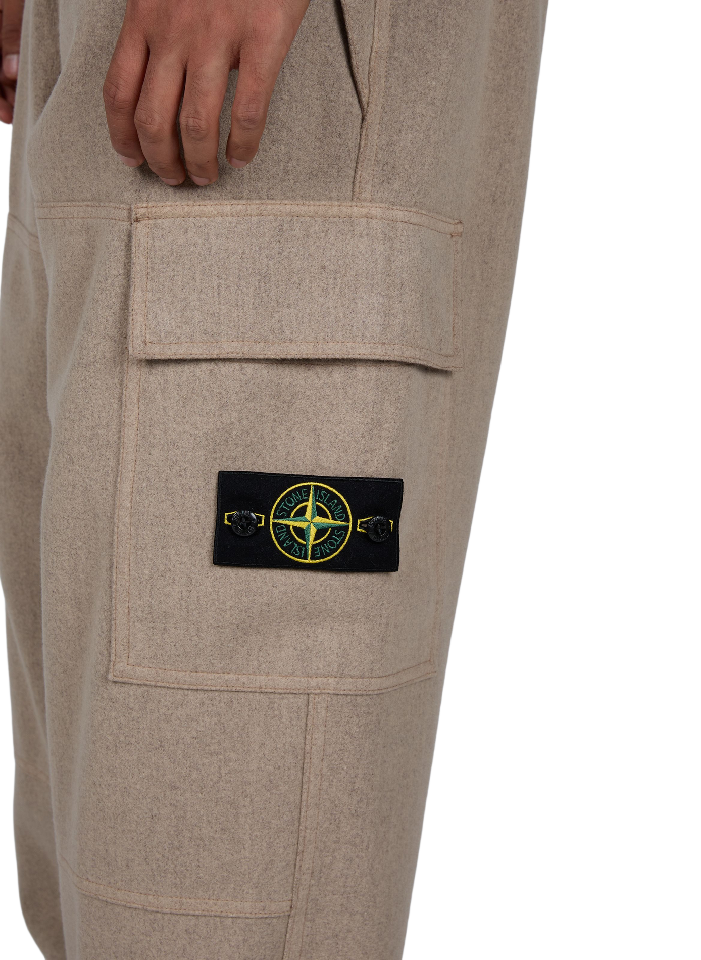 Hose mit elastischem Bund aus Wollmischung STONE ISLAND Beige