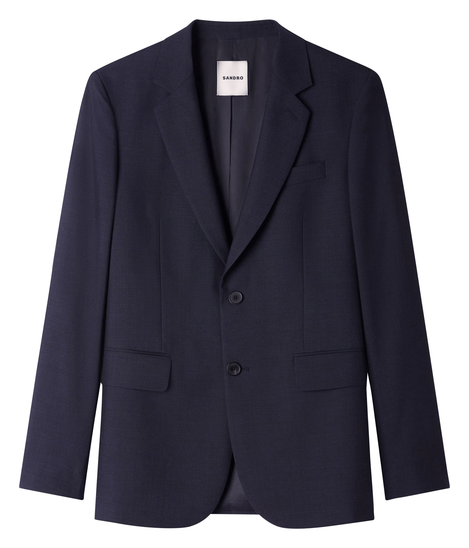 Veste de costume en laine SANDRO Bleu