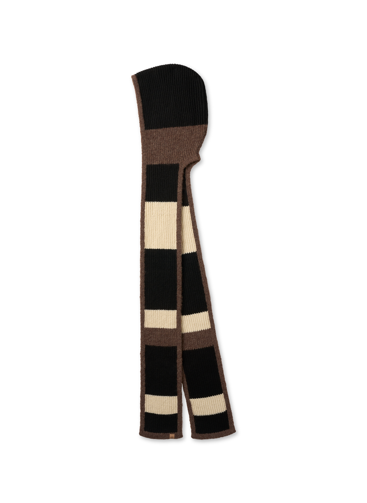 Striped hooded scarf UGG Black