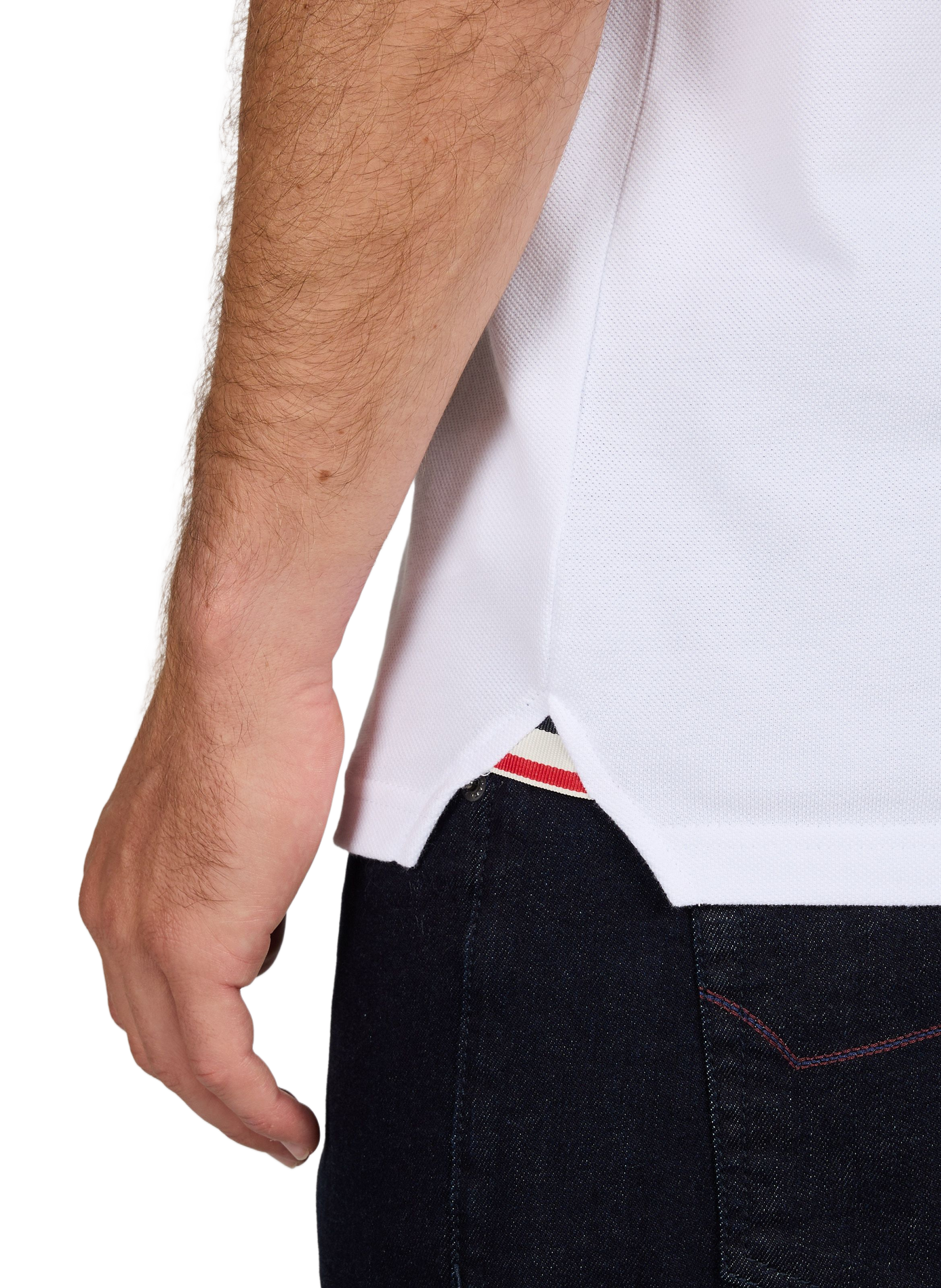 Gerader Polo mit kurzen Ärmeln aus Baumwolle ROSSIGNOL Weiss