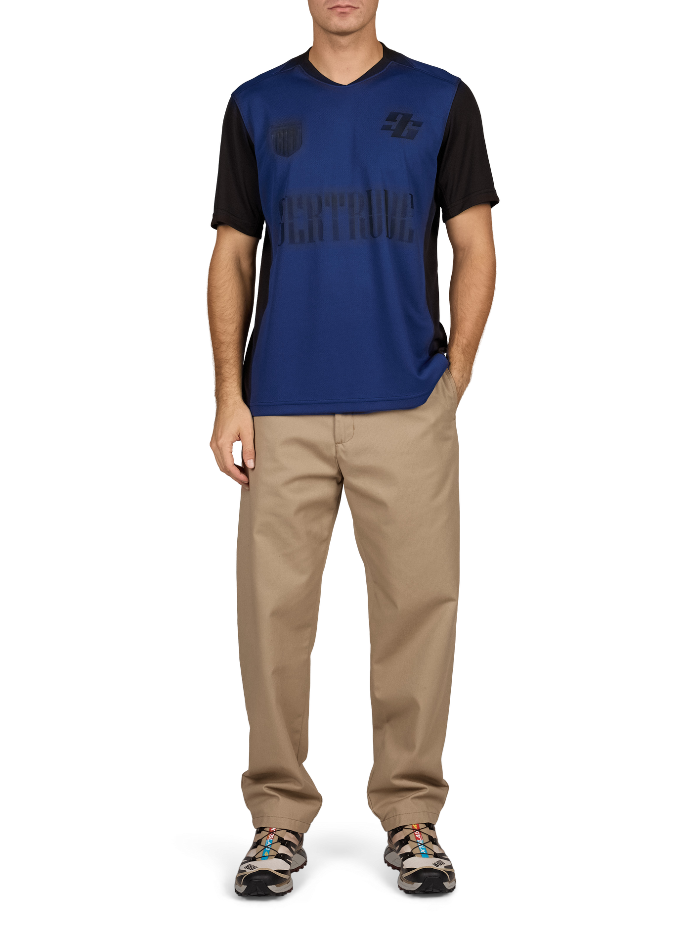 Keyliane T-shirt with contrast collar GERTRUDE Blue