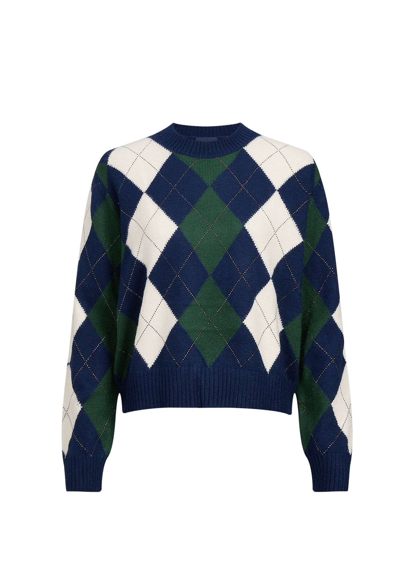 Gemusterter GRACIE Pullover mit Strasssteinen GUESS Blau