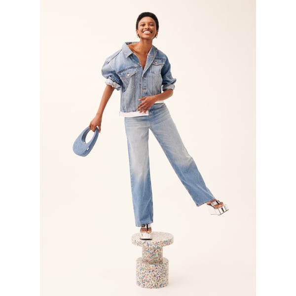 Jean large en coton et coton recyclé