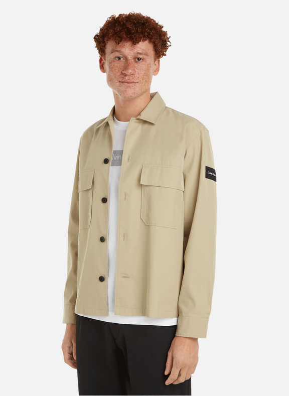 CALVIN KLEIN Jacket with large pockets Beige