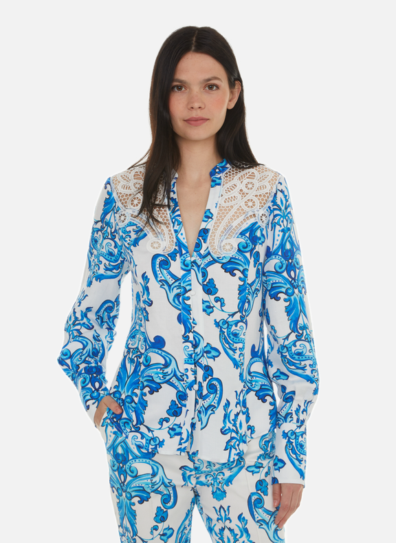 GUESS Printed shirt with embroidery Multicolour