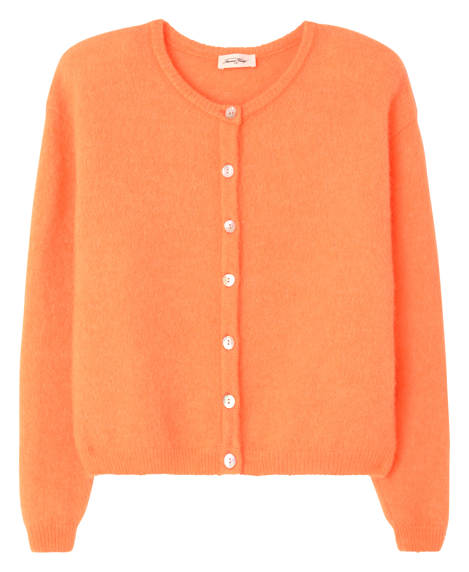 Gilet ample col rond en laine mélangée vitow AMERICAN VINTAGE Orange