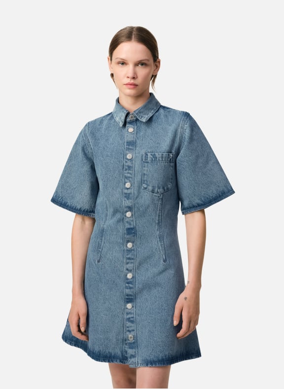 Robe chemise manches courtes Bleu by AMI PARIS AMI PARIS Robe chemise manches courtes Bleu