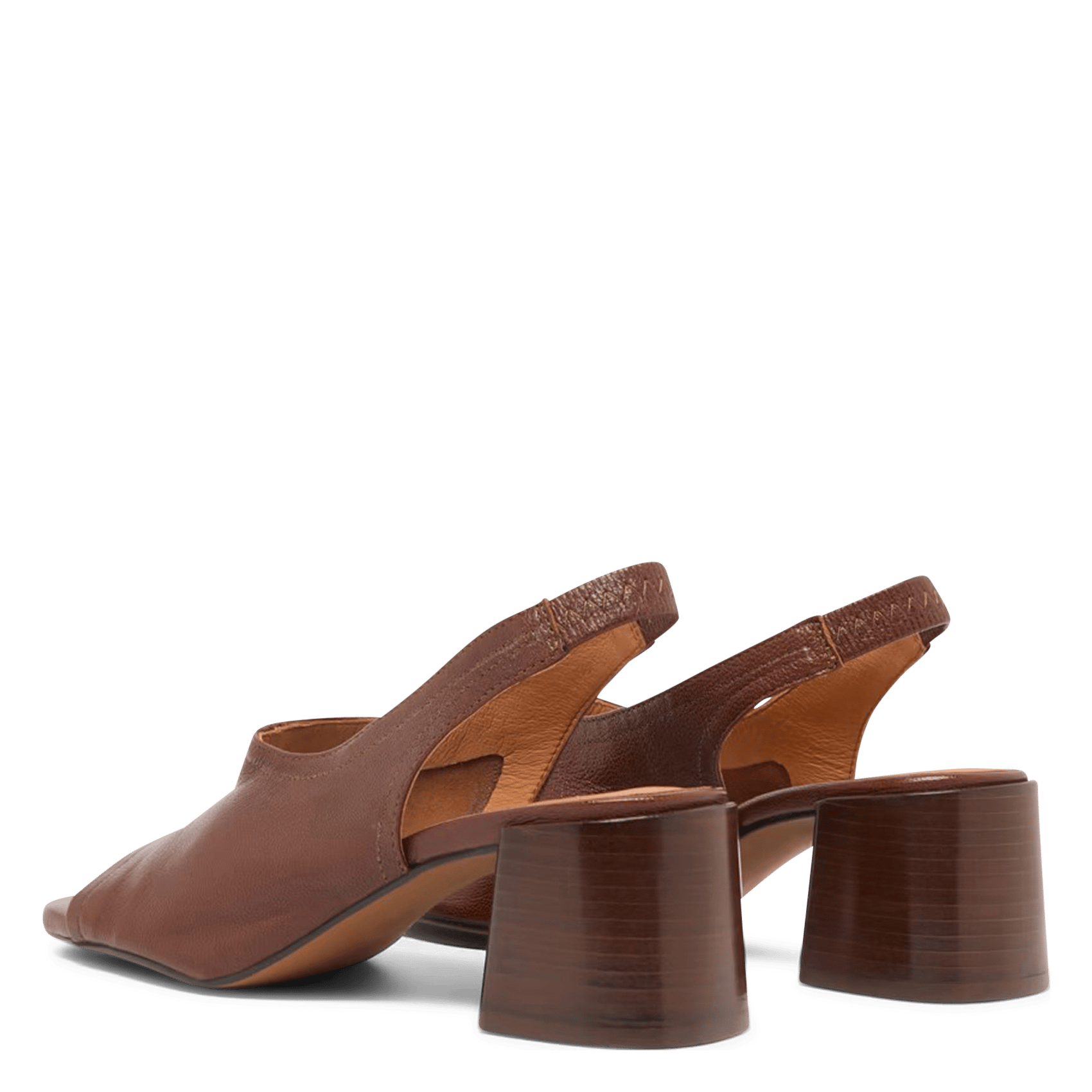 Sandales à talon en cuir Brownie b JONAK Marron