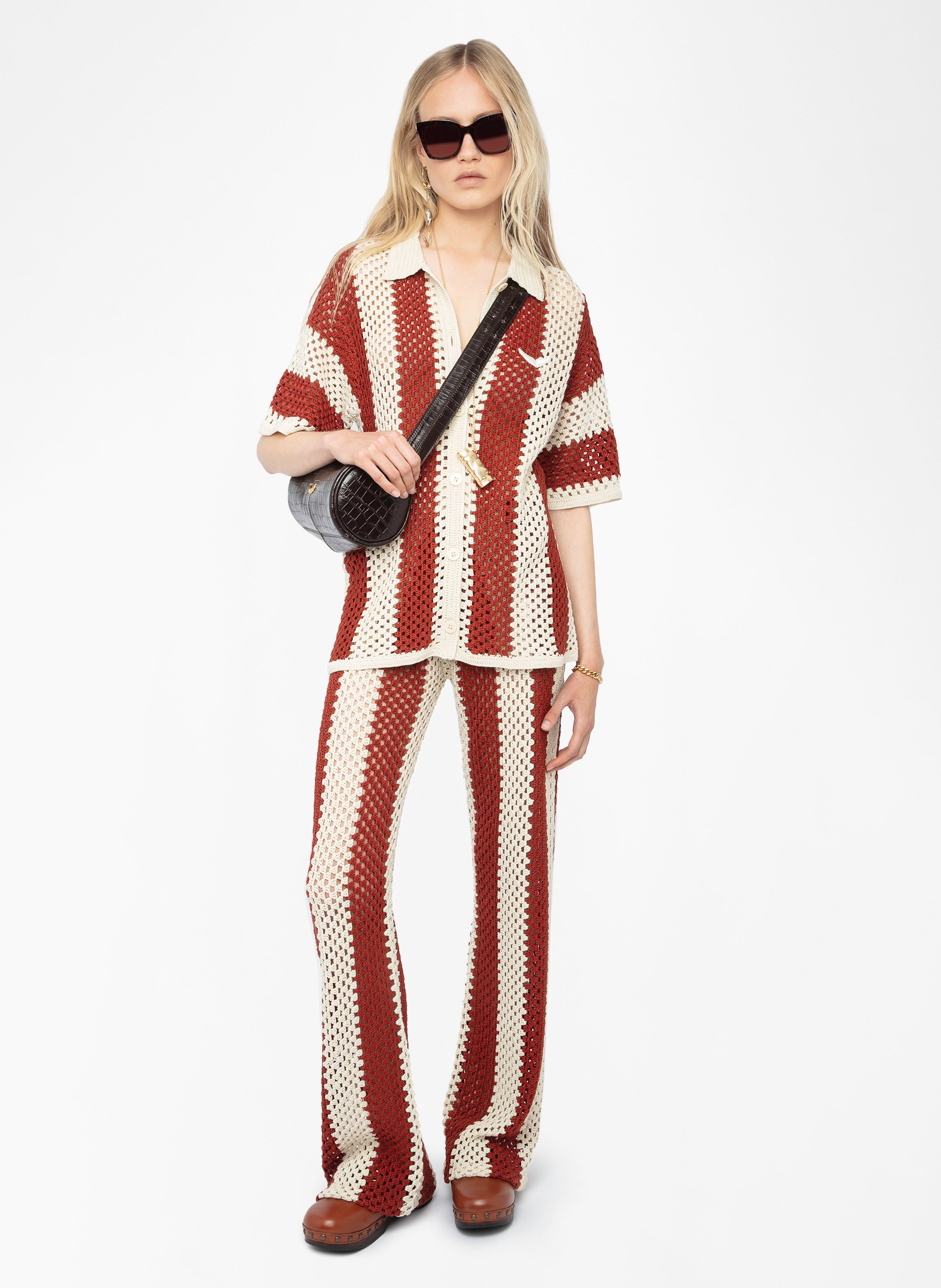 Chemise col classique en coton ciara ZADIG&VOLTAIRE Blanc