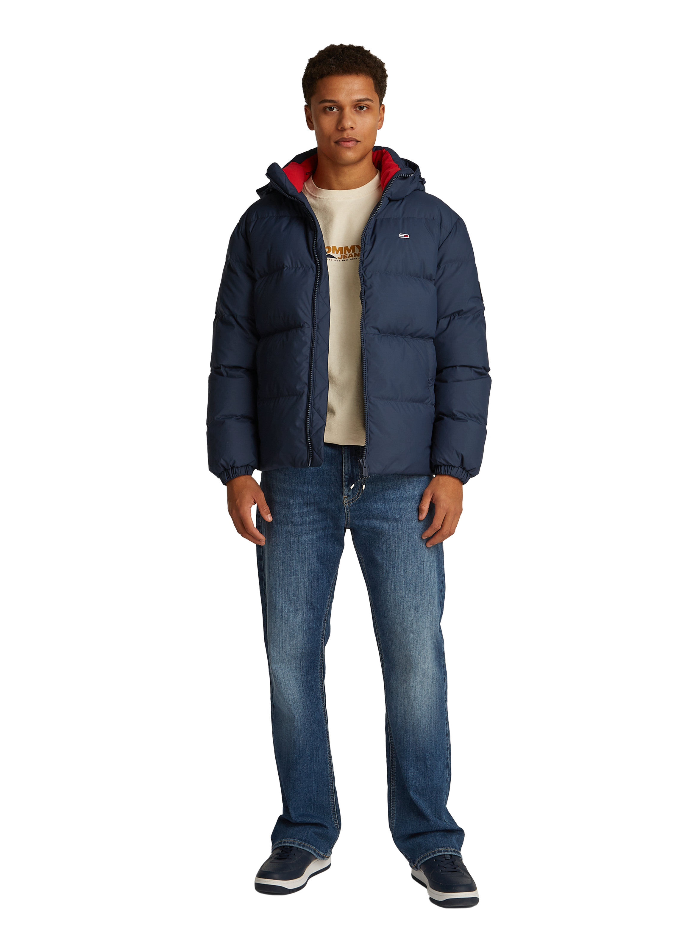 Hooded down jacket TOMMY HILFIGER Blue