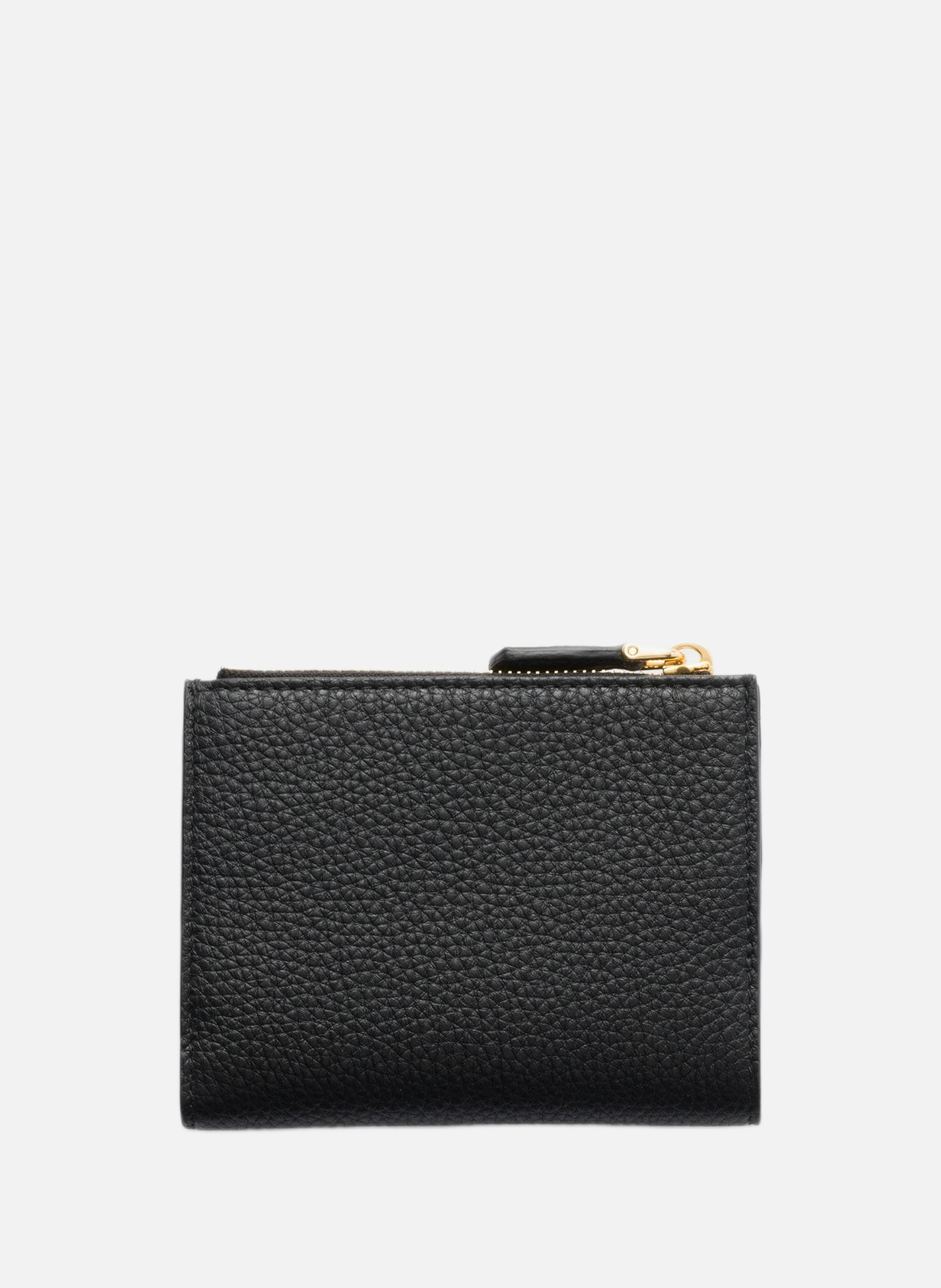 Petit portefeuille en cuir PRADA Noir