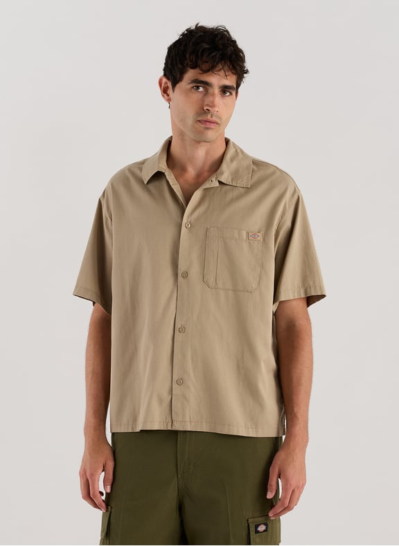 Chemise en coton mélangé Beige by DICKIES DICKIES Chemise en coton mélangé Beige
