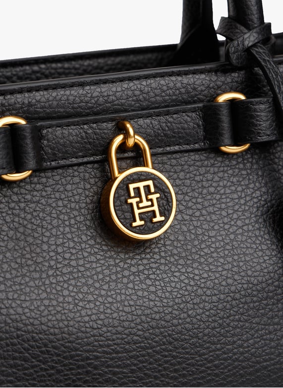 Sac à main Icon en cuir | Noir by TOMMY HILFIGER Sac à main Icon en cuir Noir