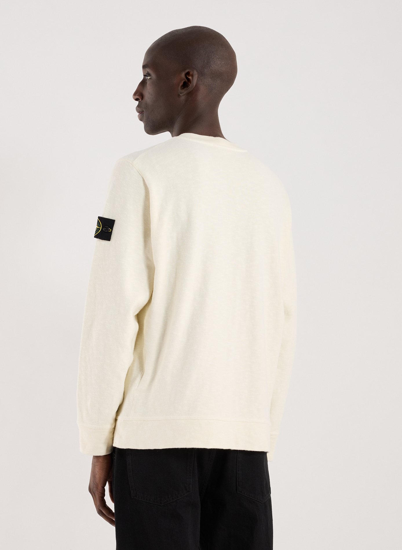 Sweatshirt droit en coton STONE ISLAND Beige
