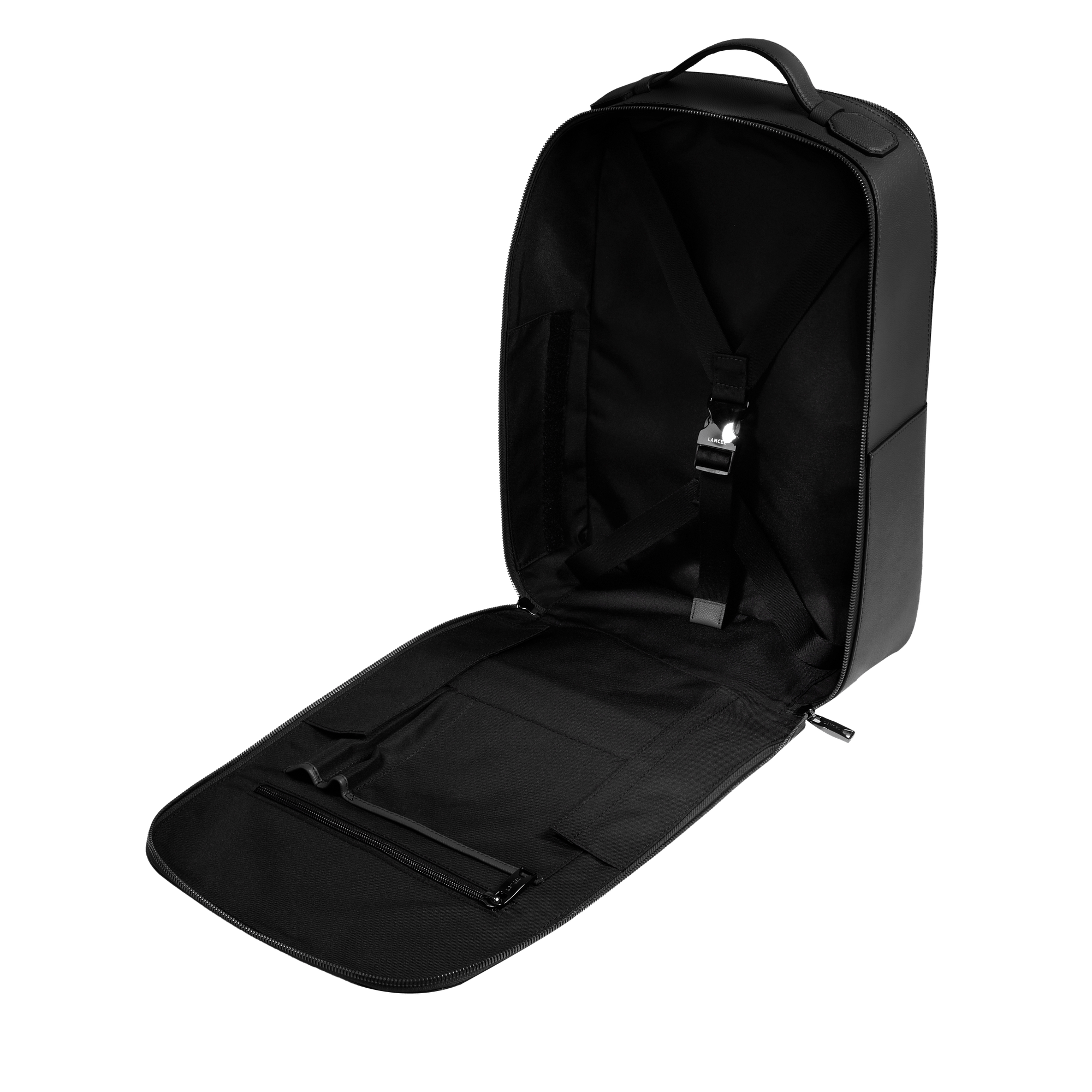Sac à dos convertible charlie de lancel en cuir LANCEL Noir