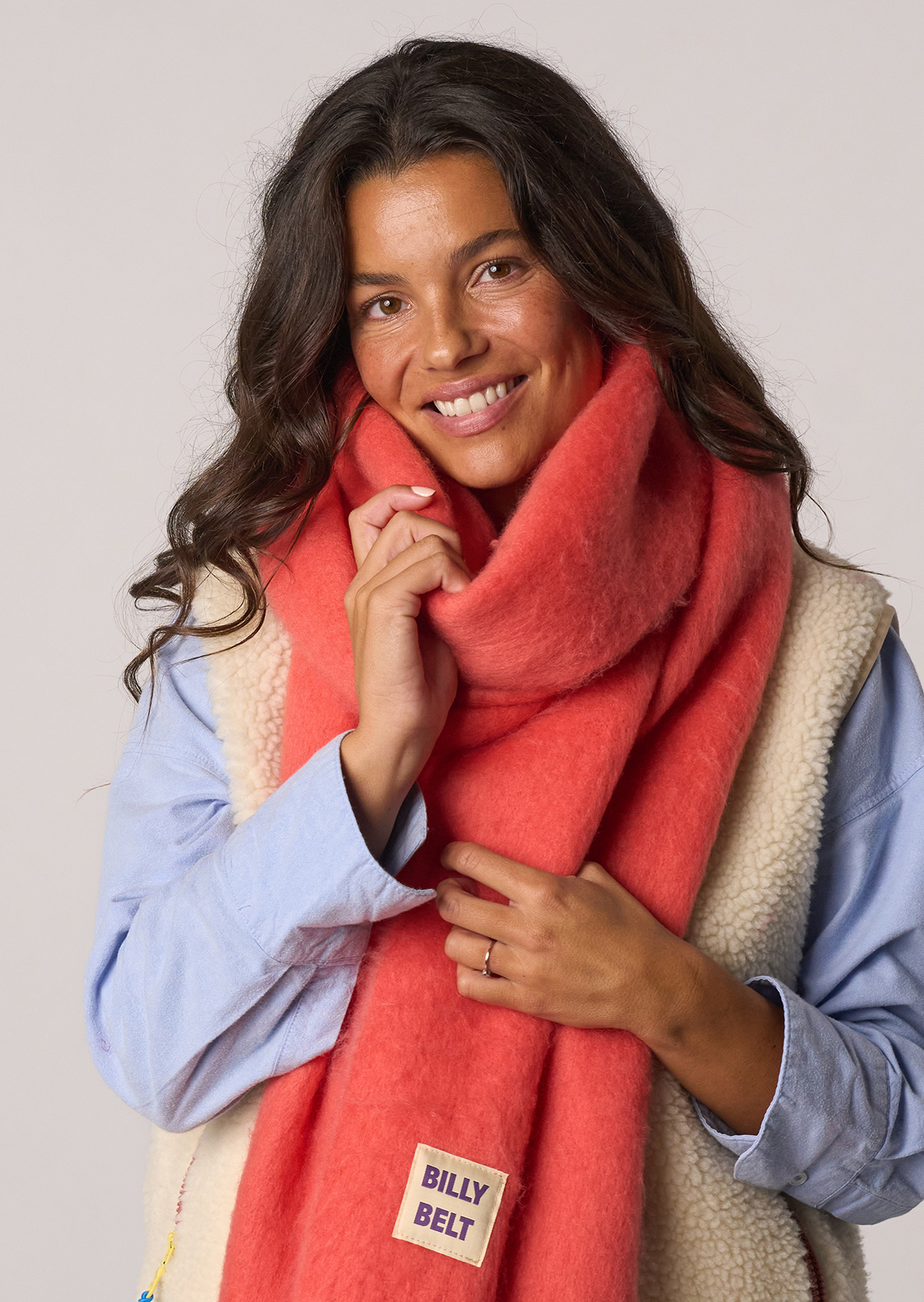 Grande écharpe à franges BILLYBELT Orange