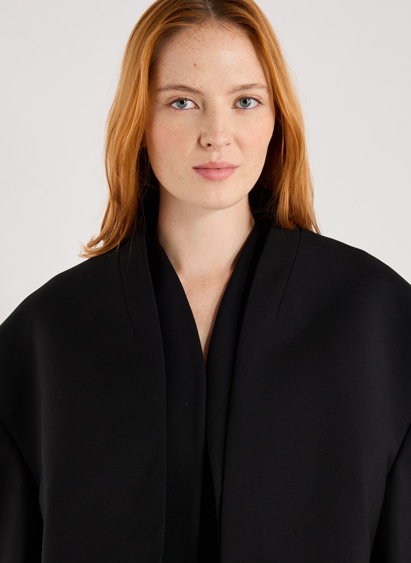 Short wool tailored jacket A.W.A.K.E. MODE Black