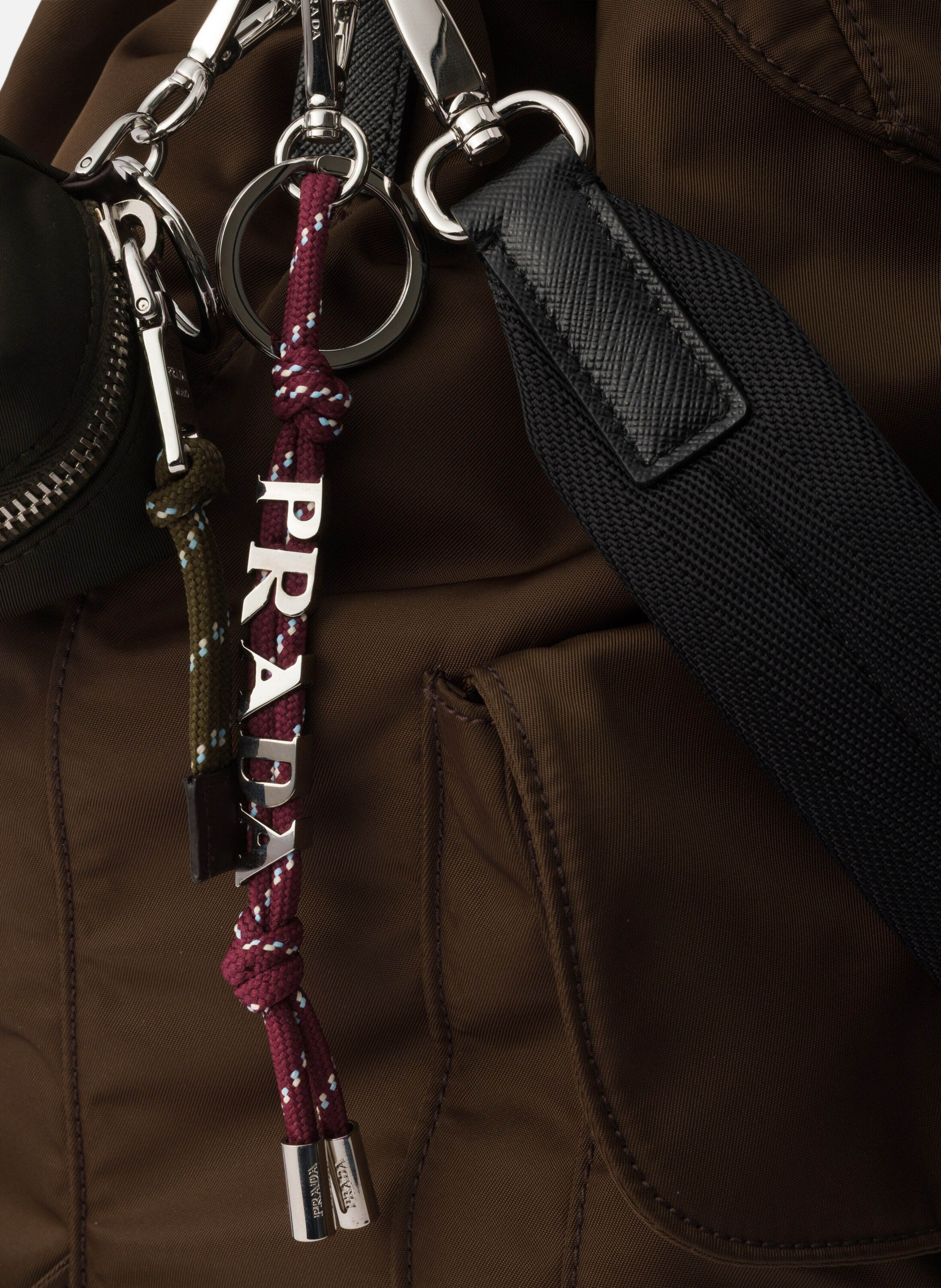 Anneau porte-clés prada speedrock en corde PRADA Rouge