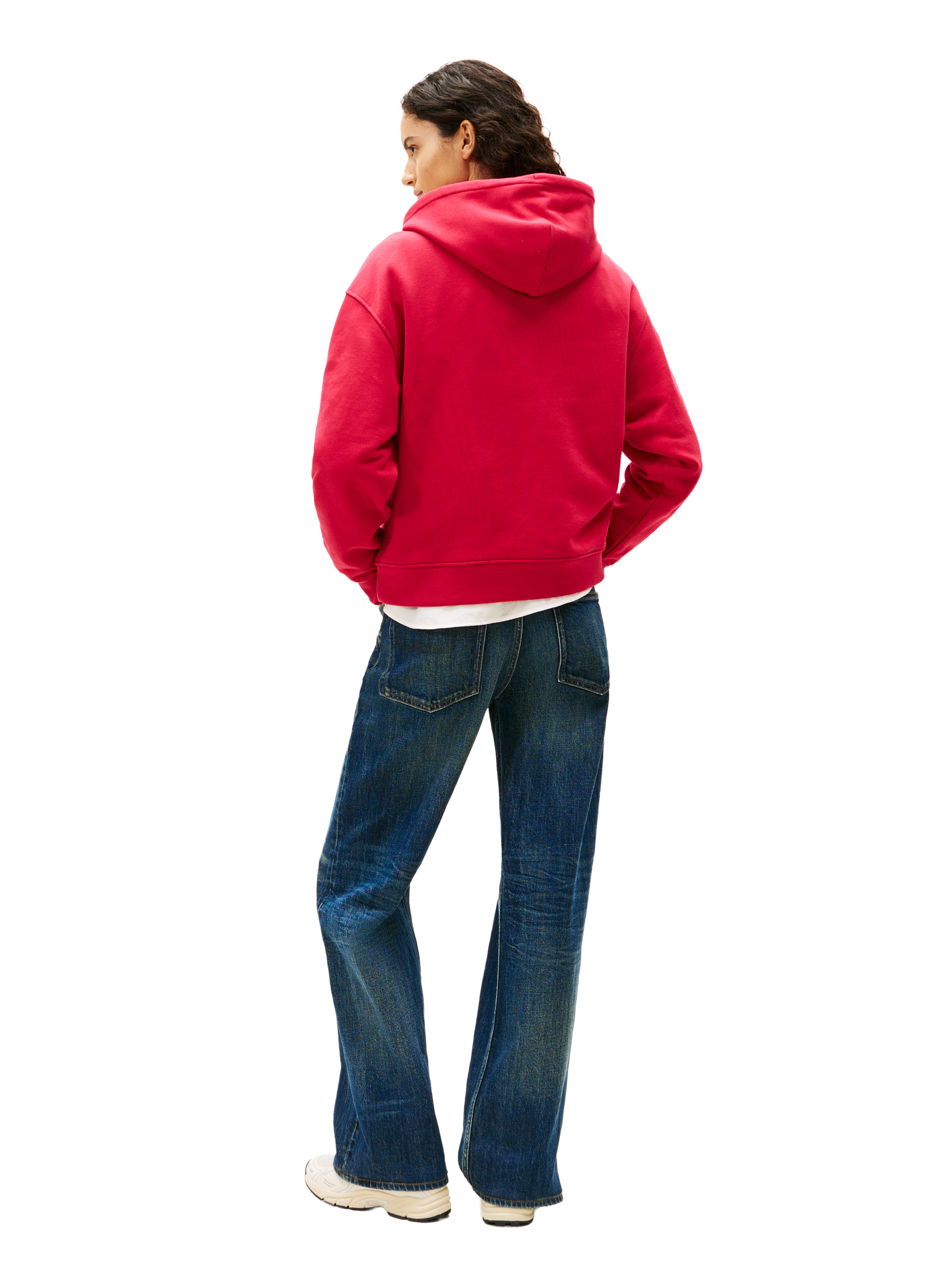 Hoodie en coton TOMMY HILFIGER Rouge