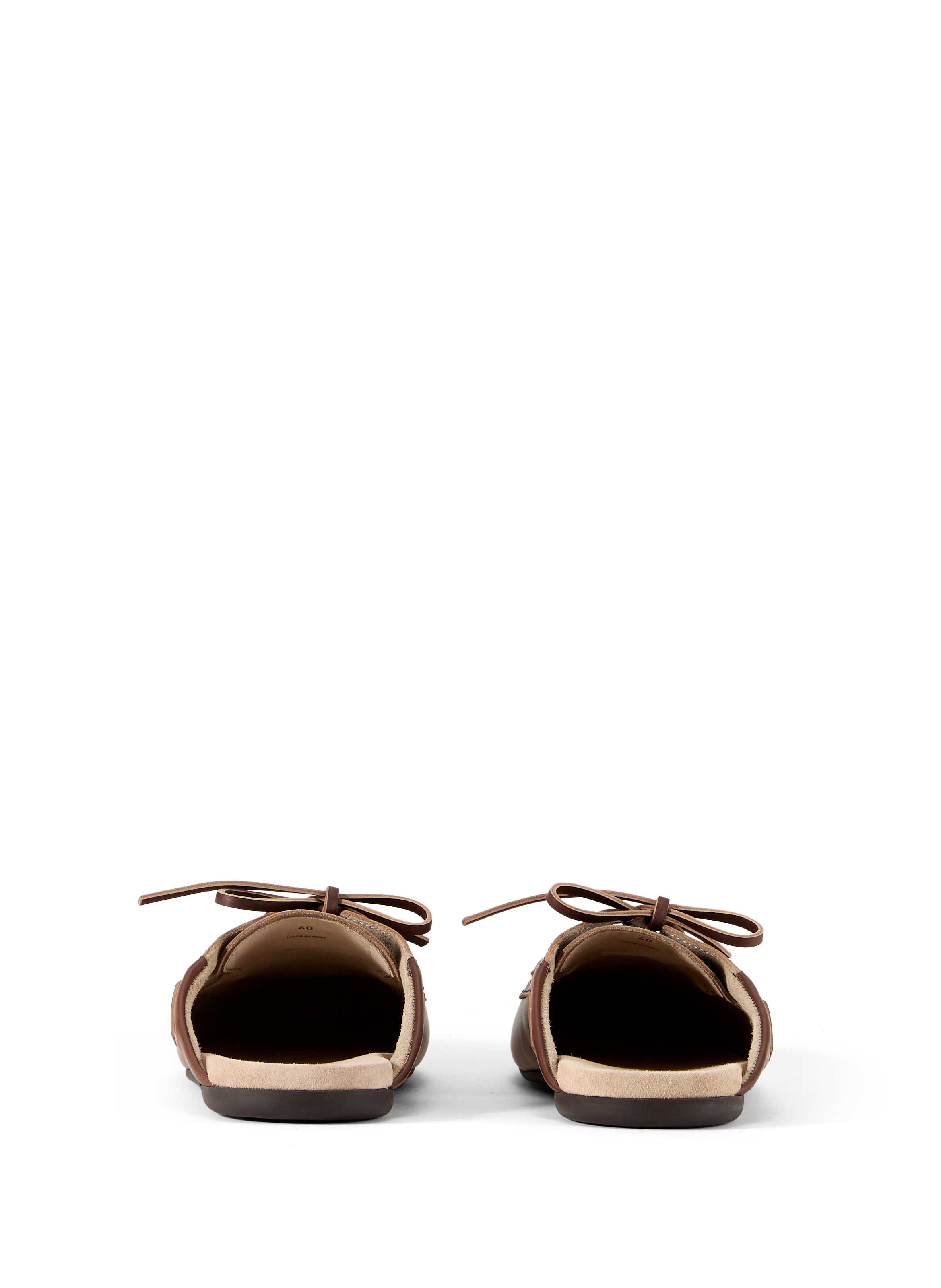 Mules en suède délavé MIU MIU Marron