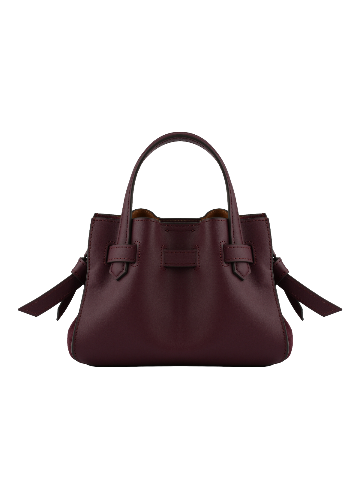 Blossom | sac porté main nano cuir et daim POURCHET Rouge