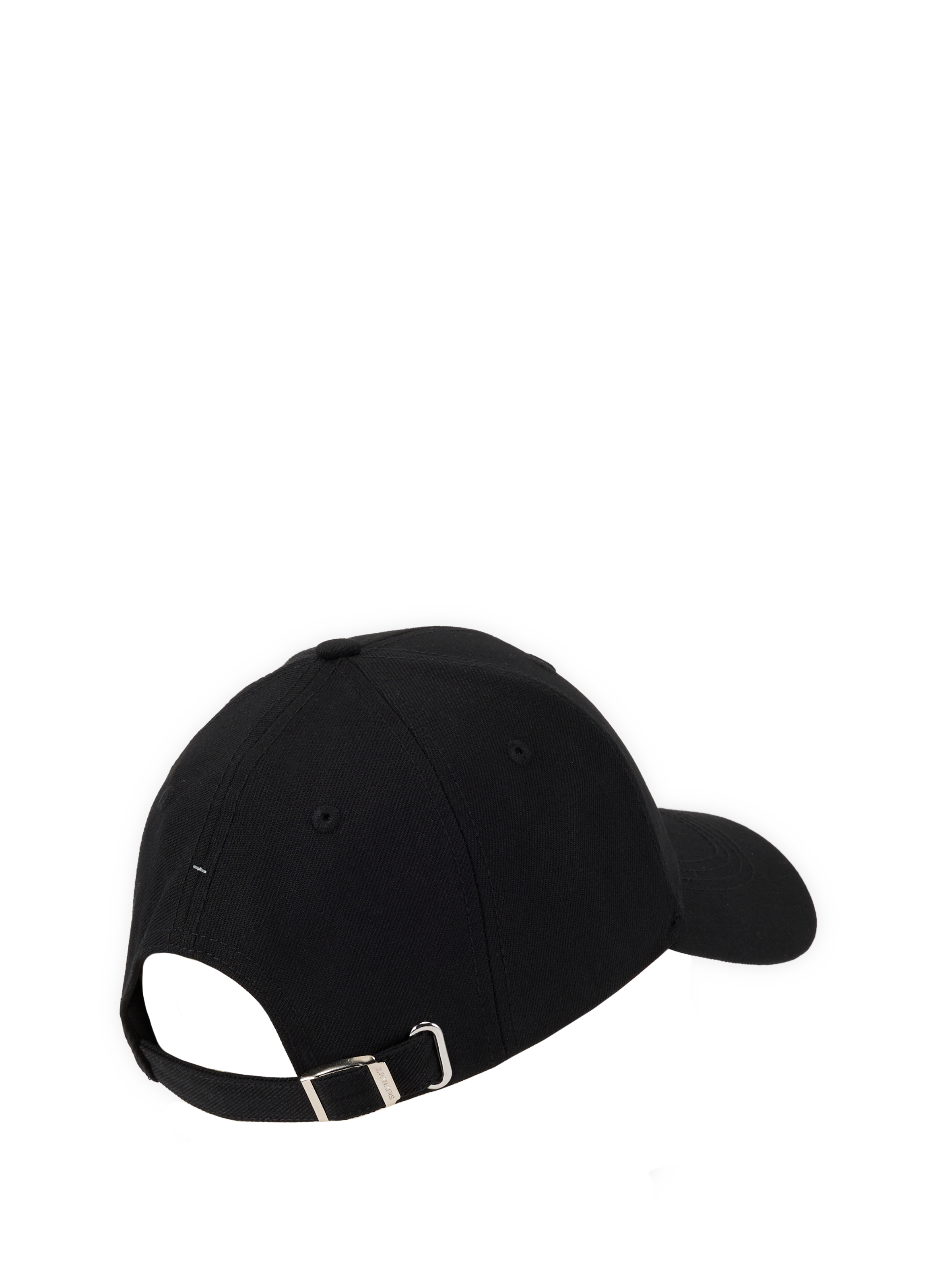 Casquette brodée en laine mérinos et soie 3 PARADIS Noir