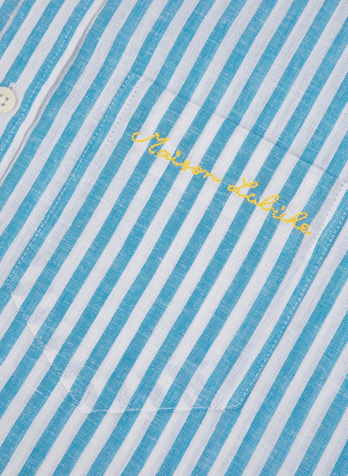 Striped linen and cotton shirt MAISON LABICHE Blue