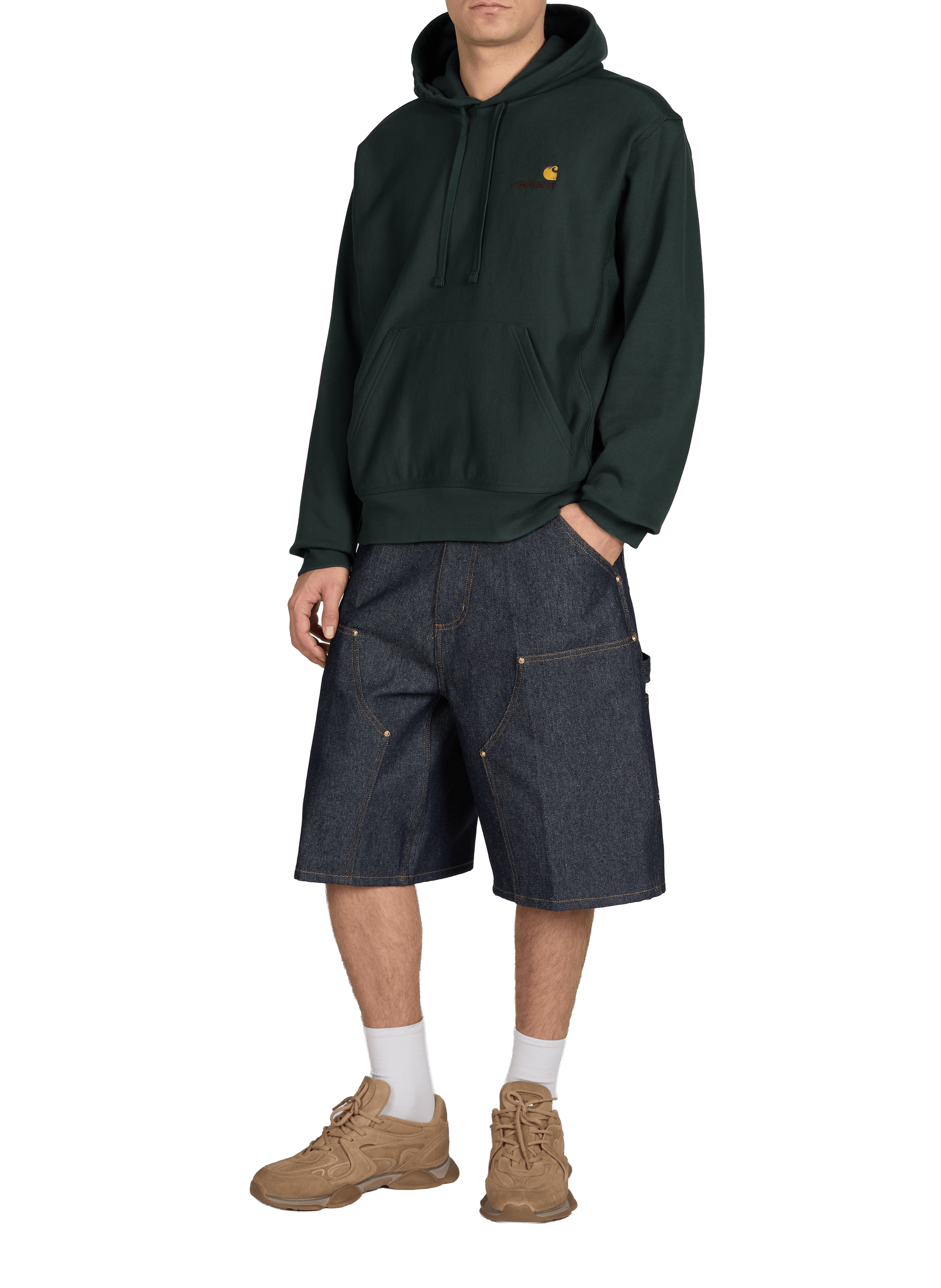 Hoodie brodé en coton  CARHARTT WIP Vert
