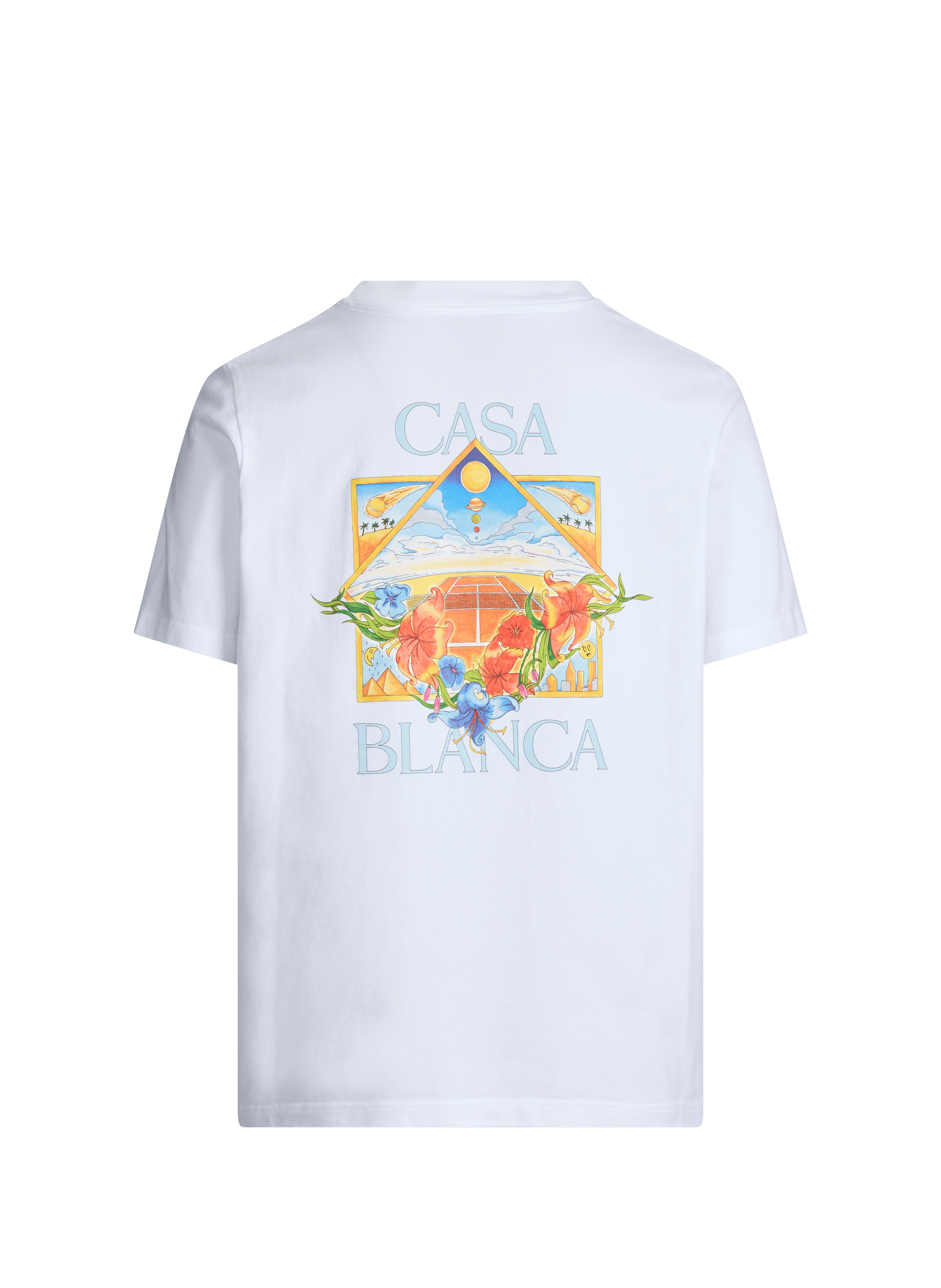 T-shirt imprimé à col rond en coton CASABLANCA PARIS Multicolore