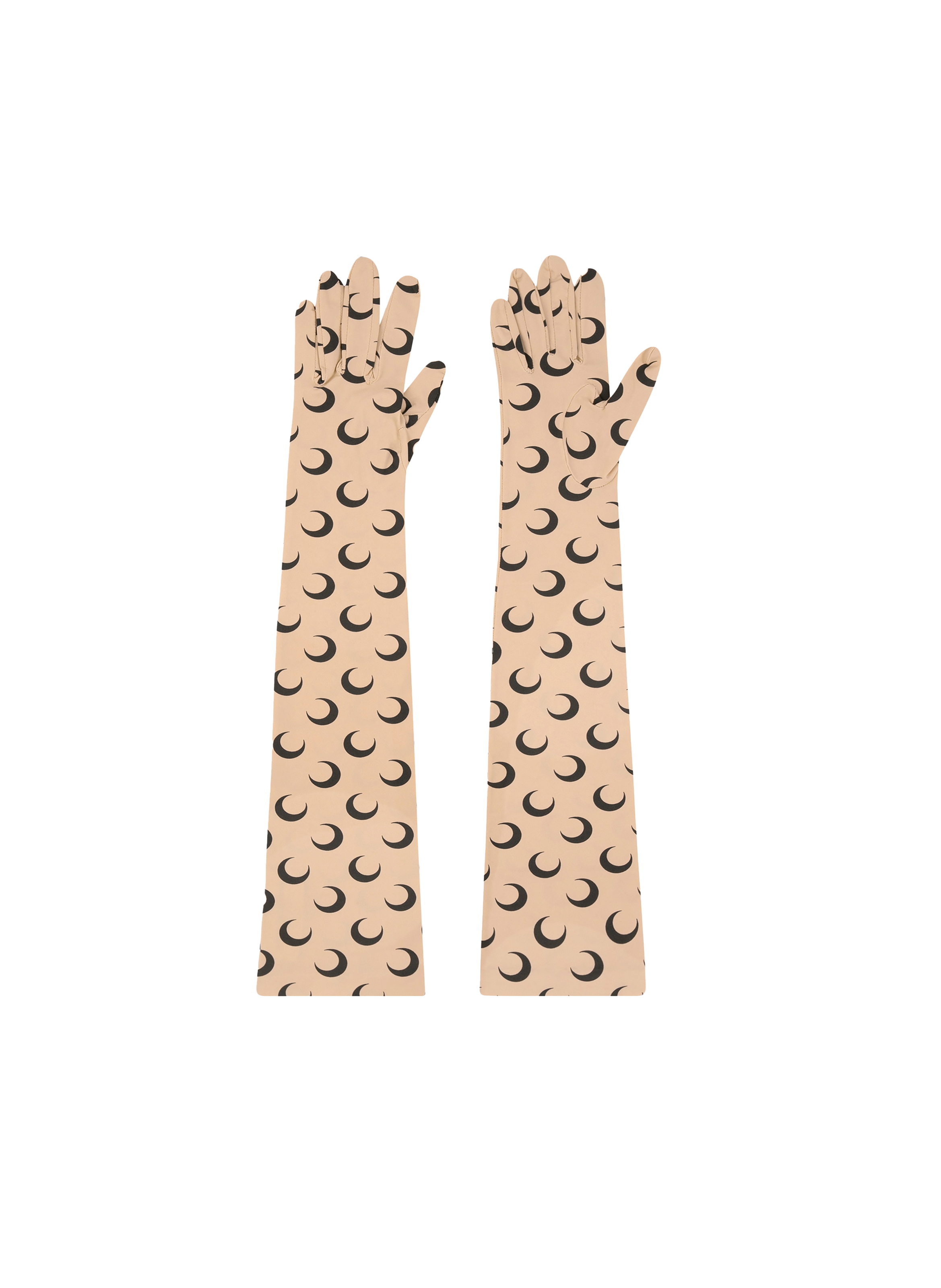 Gants longs en jersey imprimé moon MARINE SERRE Beige