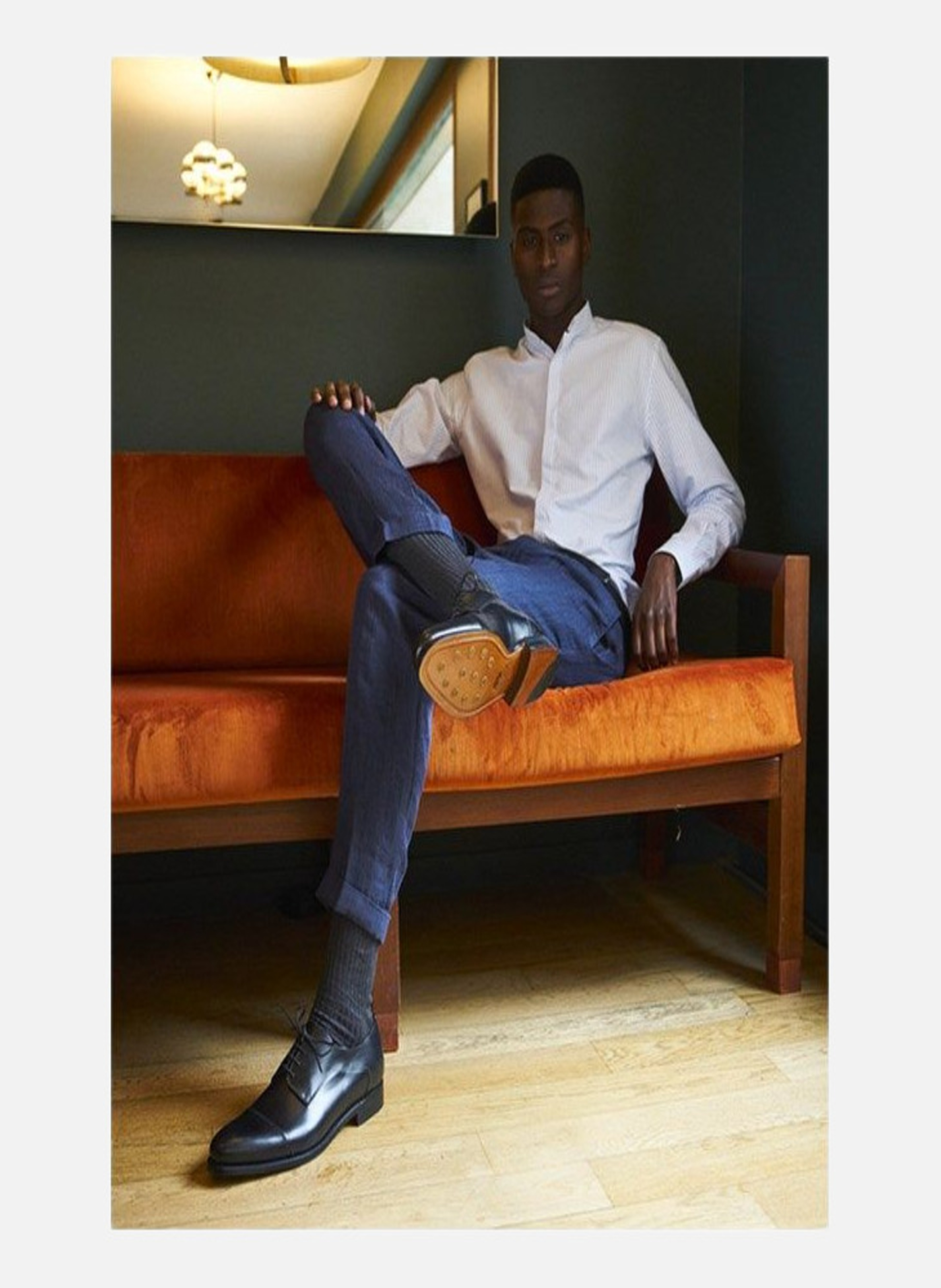 Derby cuir elvis FINSBURY Noir