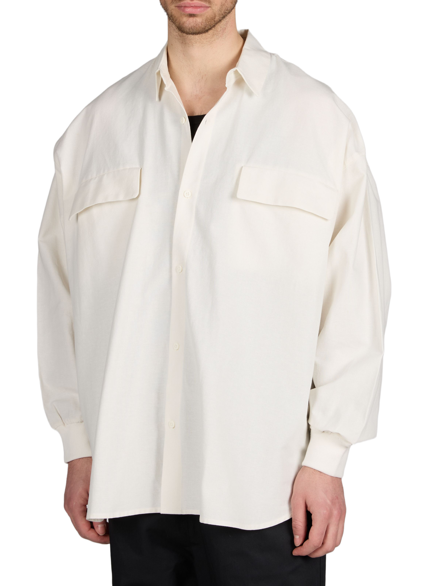 Oversized solid cotton shirt FEAR OF GOD ESSENTIALS White