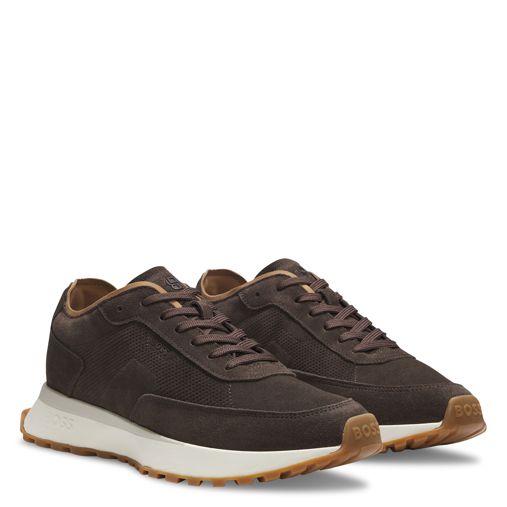 Baskets en cuir BOSS Marron