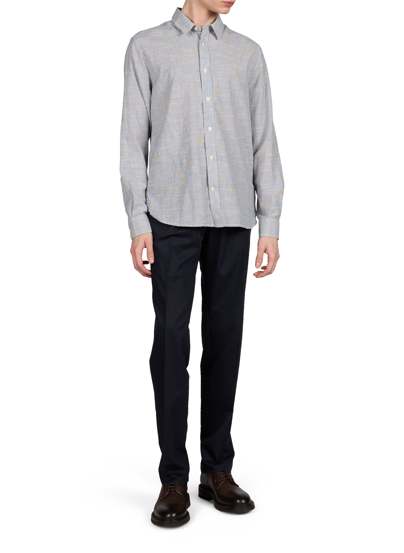 Linen shirt KNOWLEDGE COTTON Blue