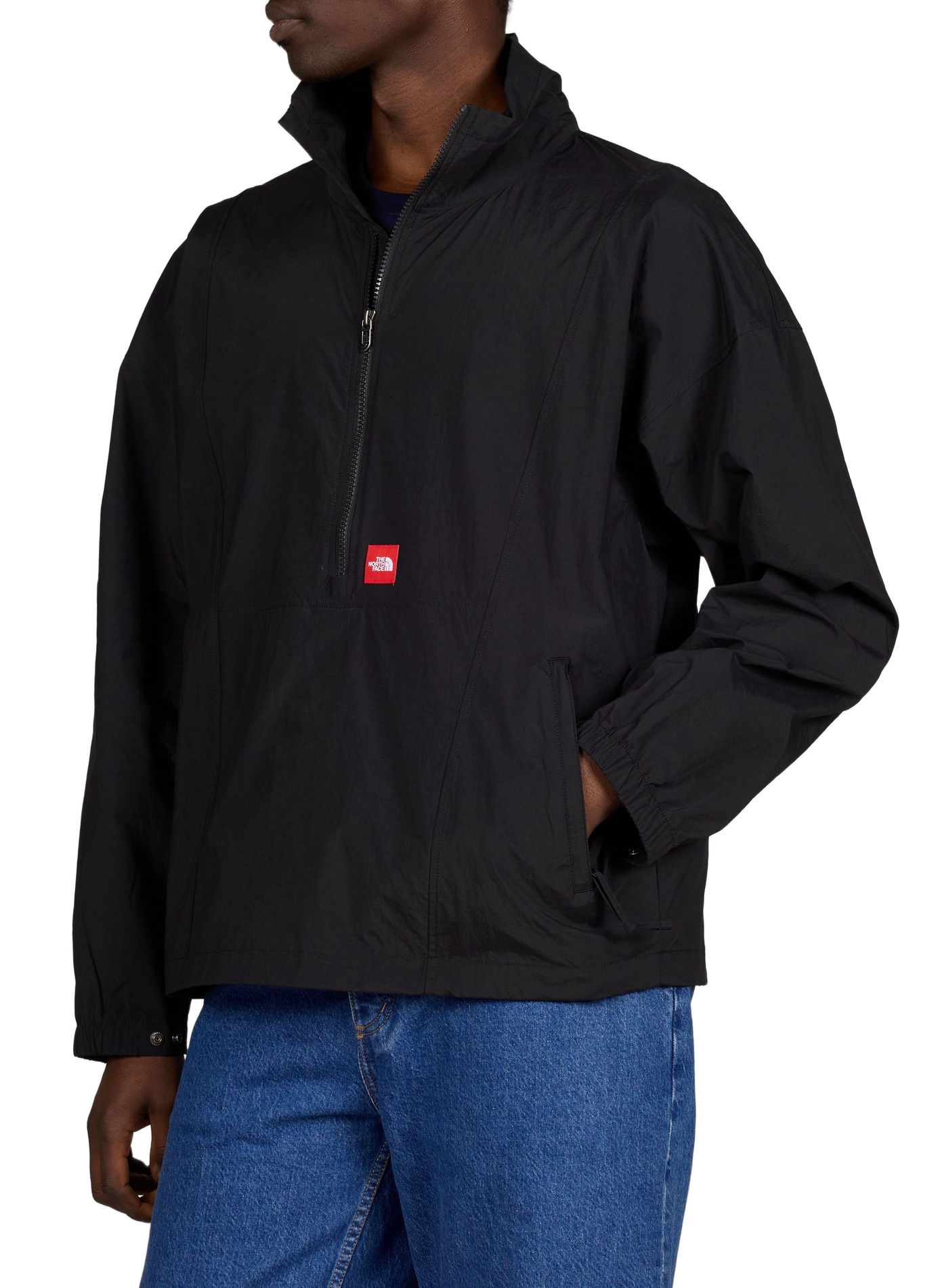Oversized jacket with high zippered collar THE NORTH FACE Black
