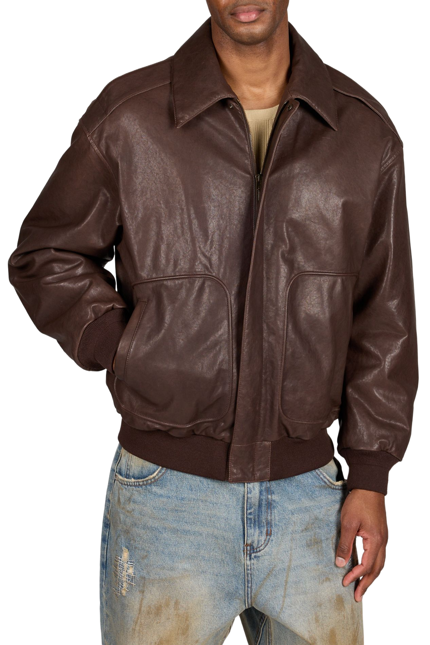 Débardeur côtelé en coton CARRER Beige