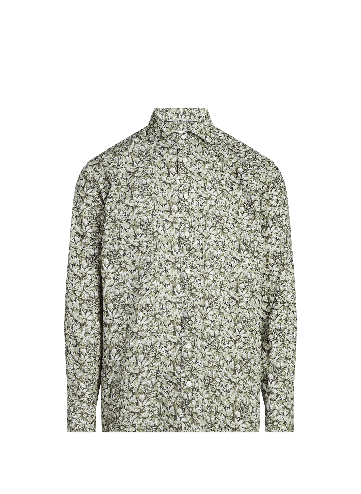 Cotton poplin shirt ETON Khaki