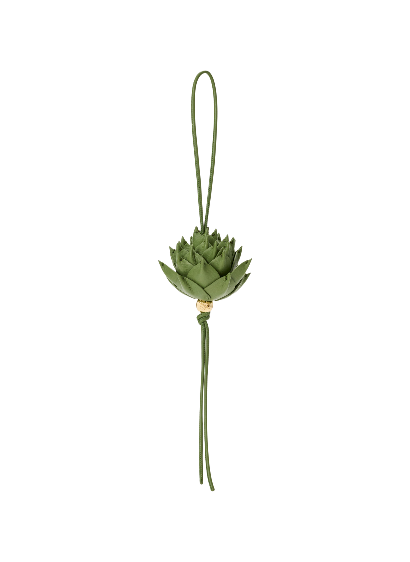 Klassieke leren artisjok tassenhanger LOEWE Groen