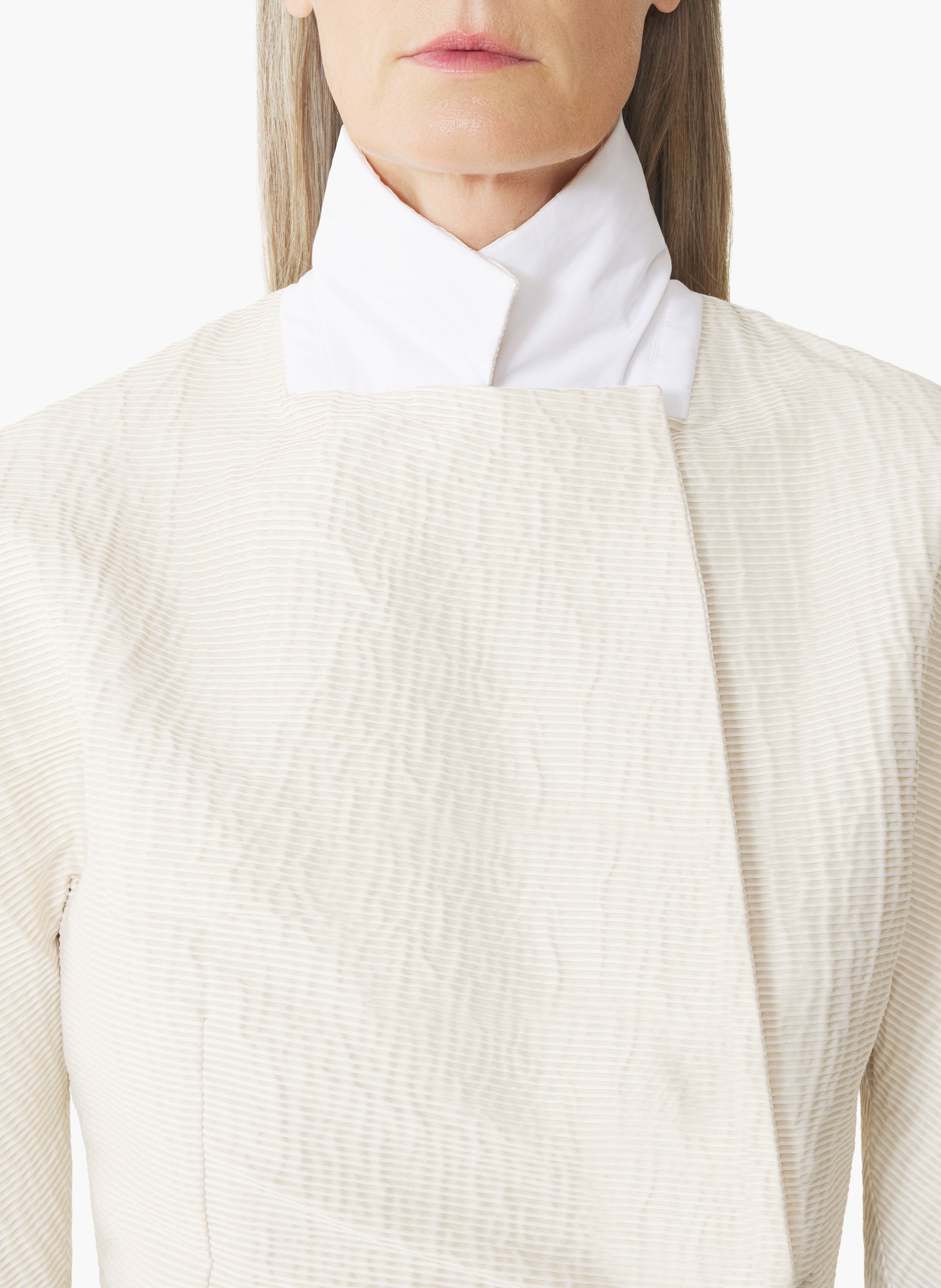 Veste ceinturée en jacquard LANVIN Blanc