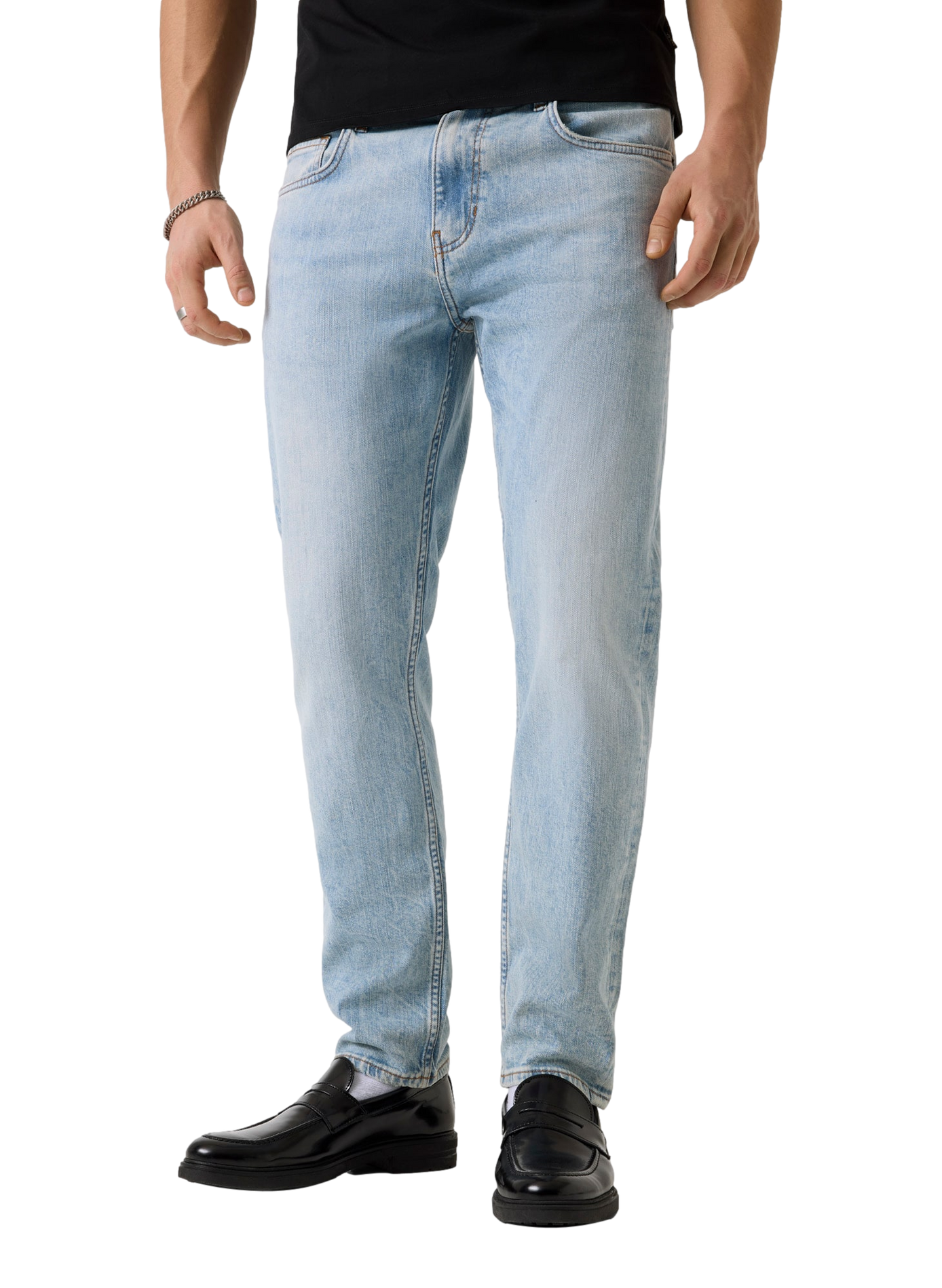 Cotton-blend jeans GUESS Blue