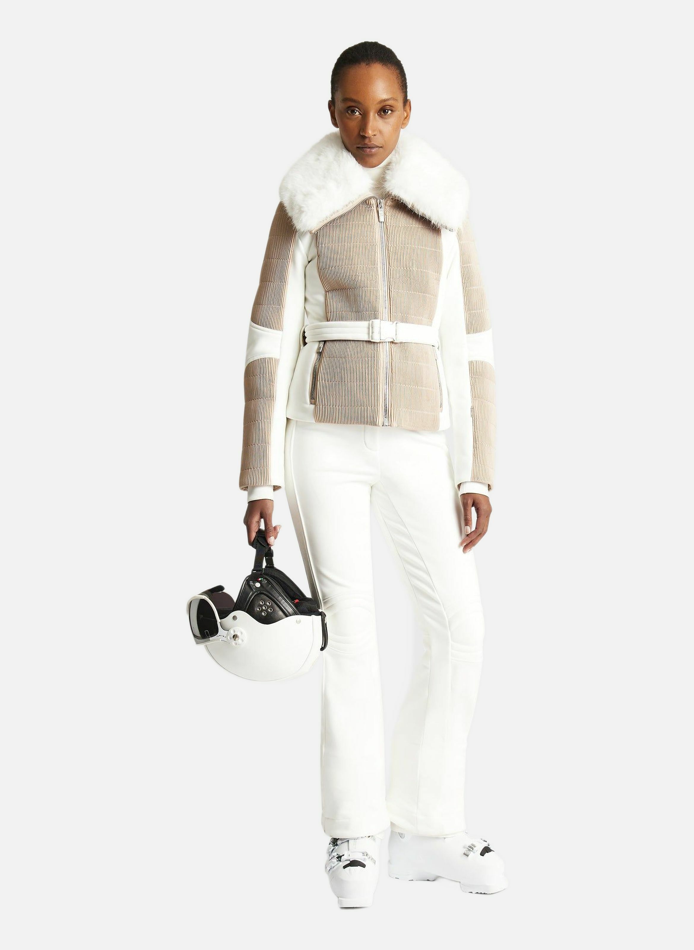 Veste de ski gitu col tailleur coupe regular FUSALP Blanc