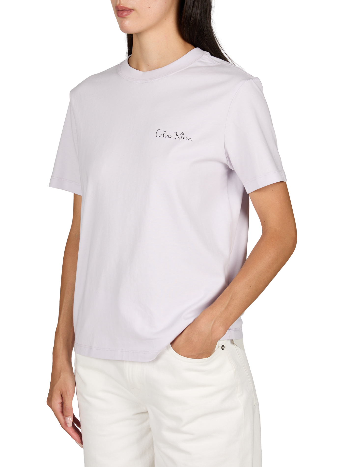 Plain cotton t-shirt CALVIN KLEIN Purple