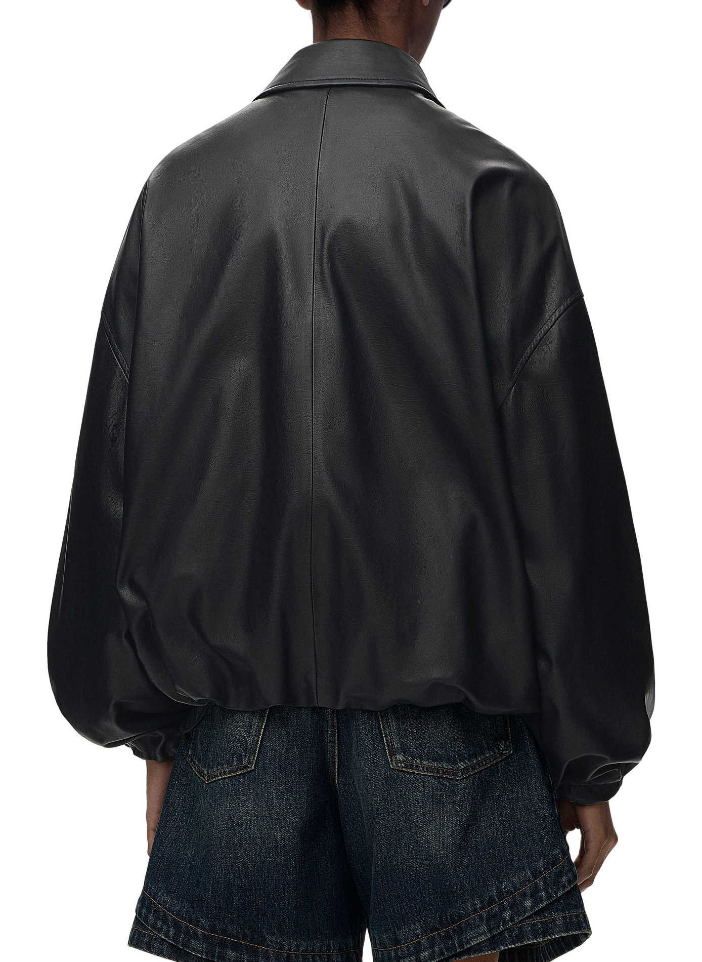 Veste en cuir de veau nappa LOEWE Noir