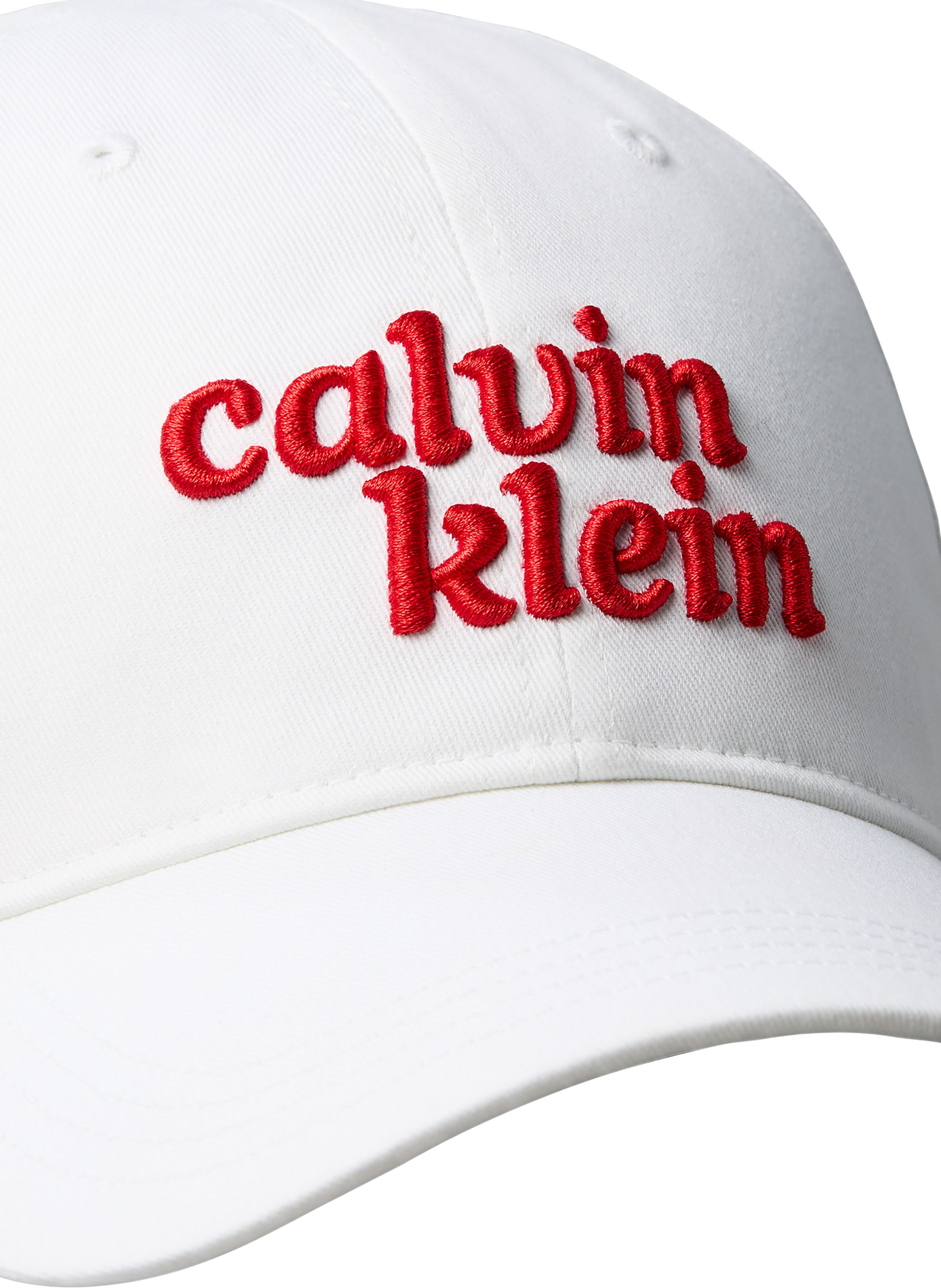 Gorra con logo bordado en algodón CALVIN KLEIN Blanco