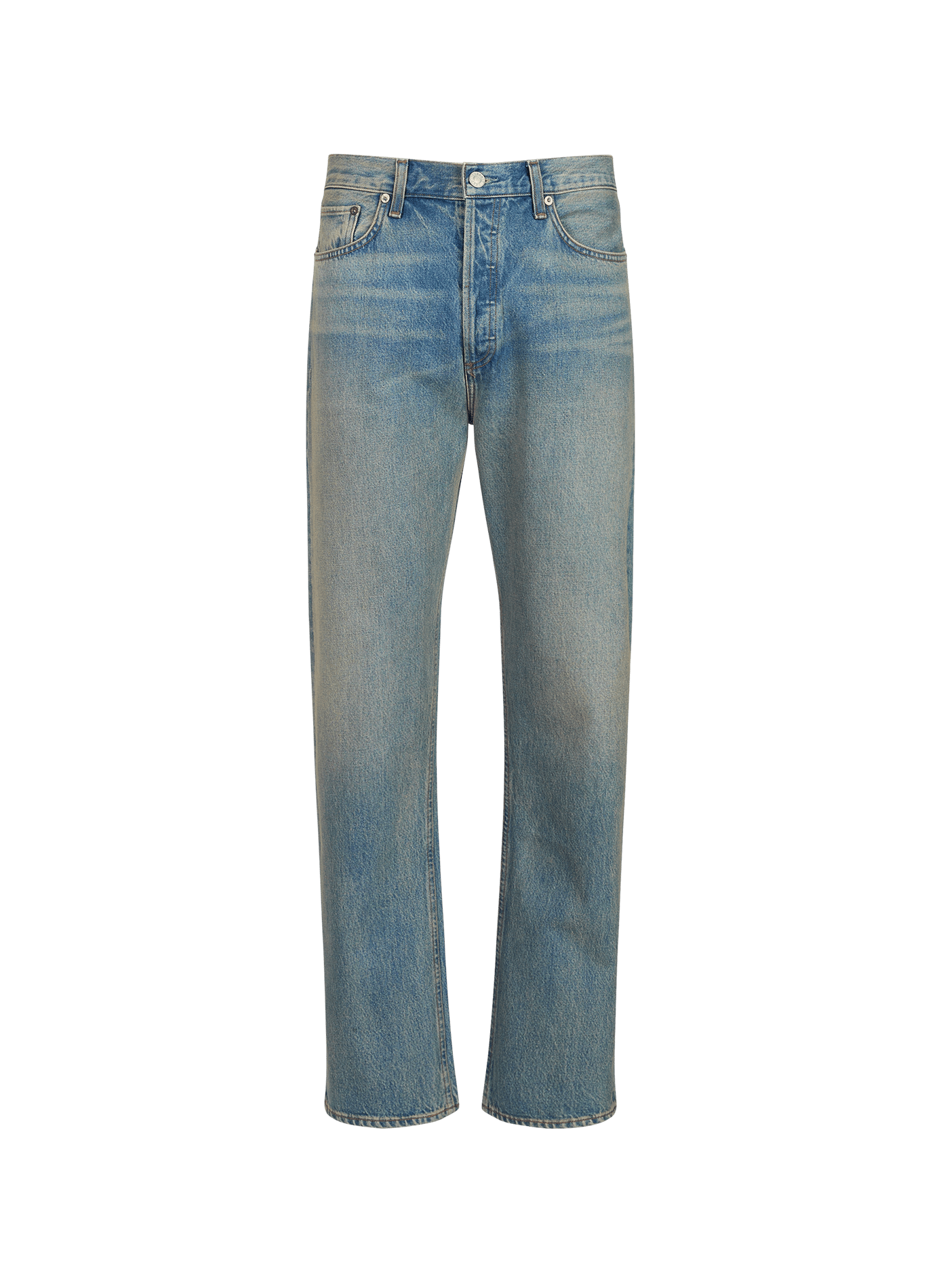 Straight Washed Denim Jeans AGOLDE Blue